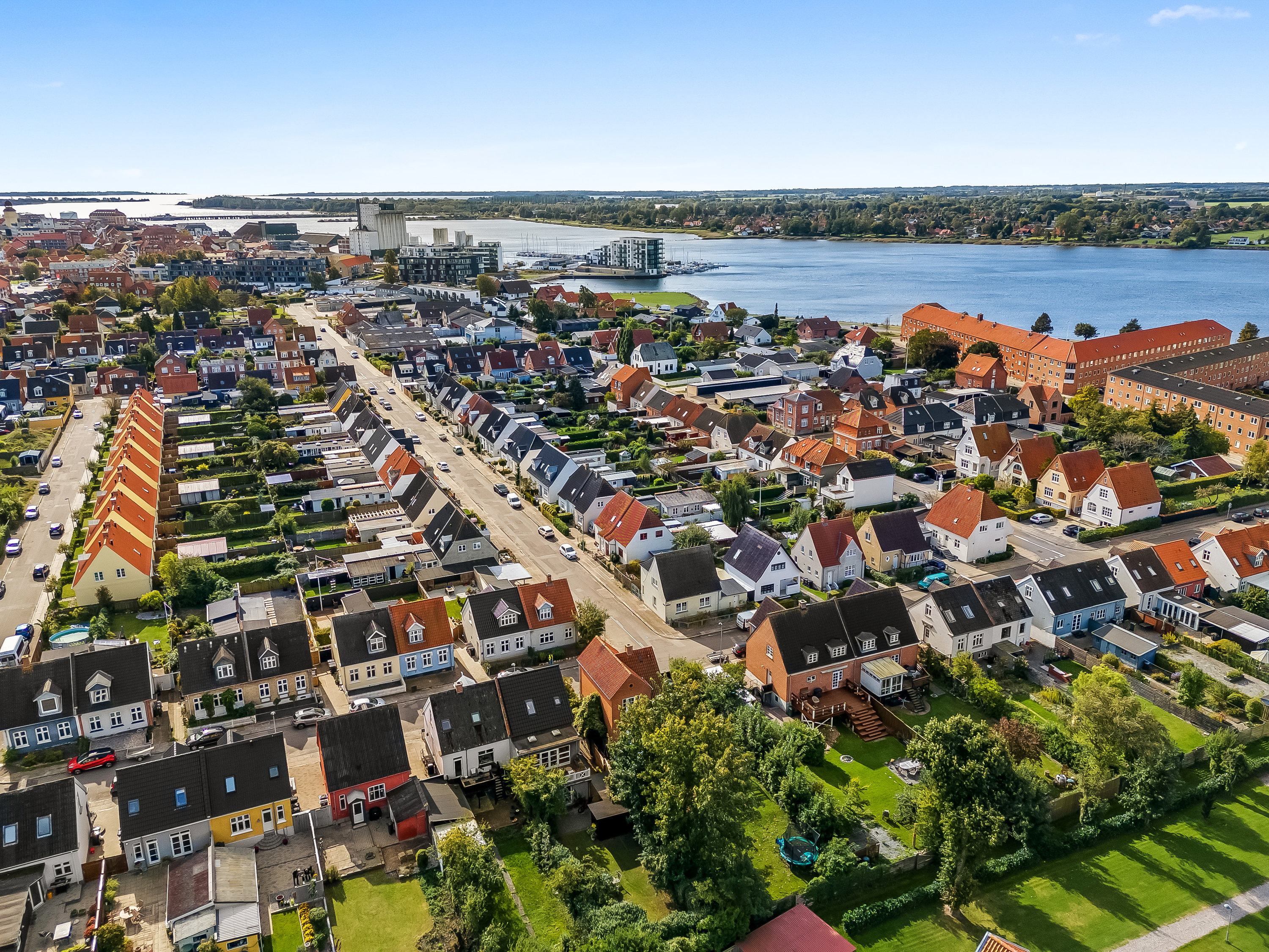 Rækkehus: Luftfoto på Colbjørnsensvej 26, 4800 Nykøbing F