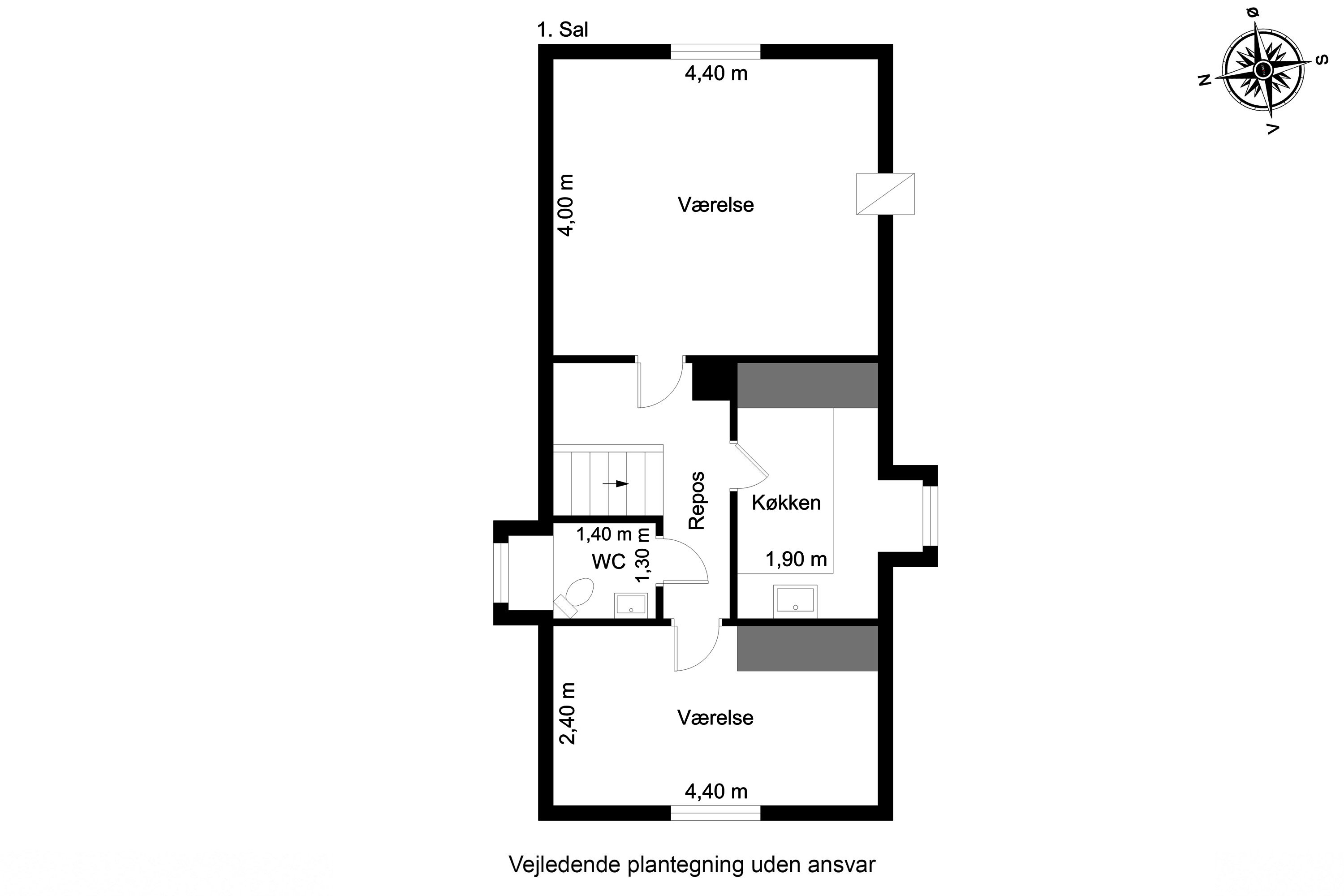 Plantegninger billede af Vesterskovsvej 28, Ommel, 5960 Marstal