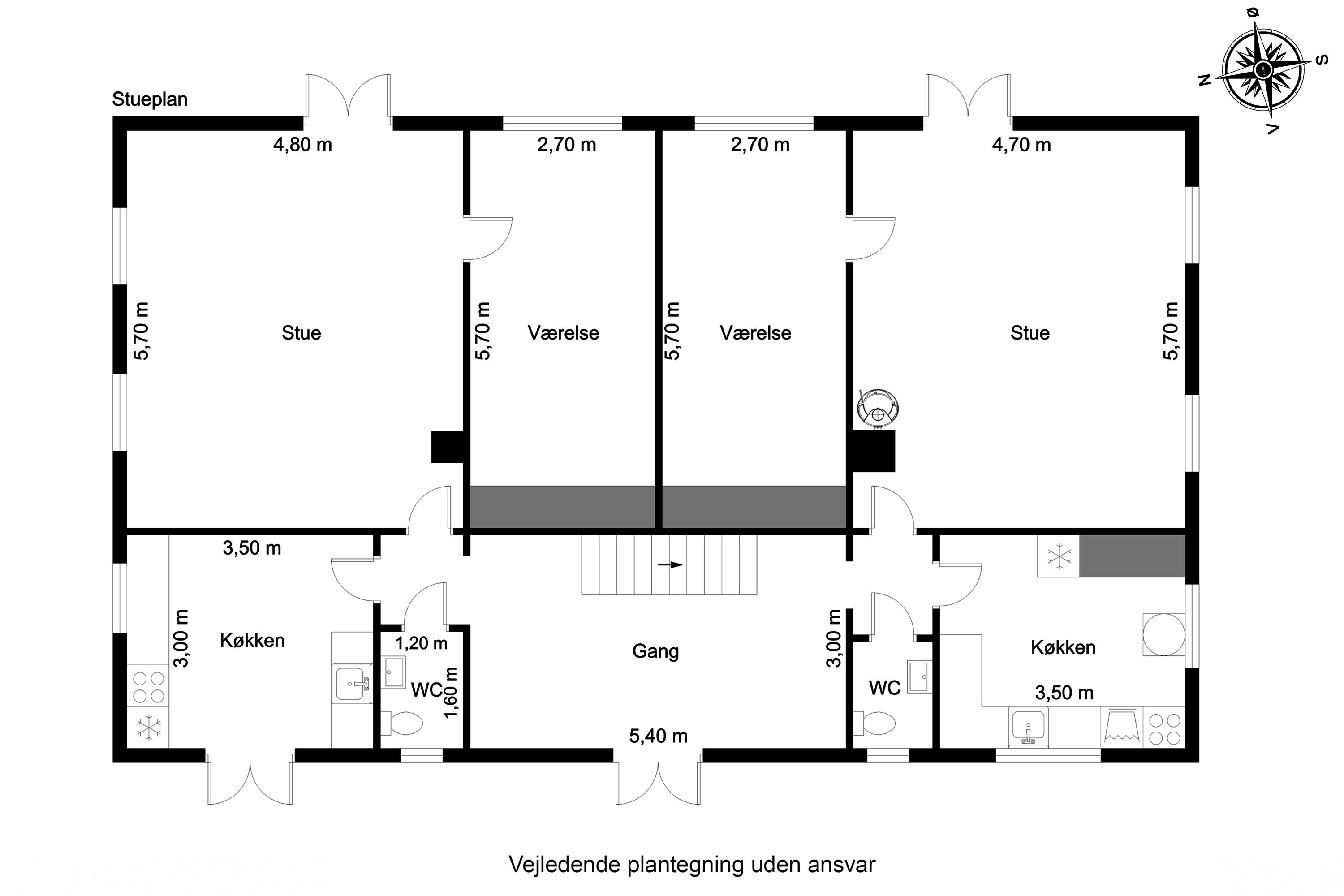 Plantegninger billede af Vesterskovsvej 28, Ommel, 5960 Marstal