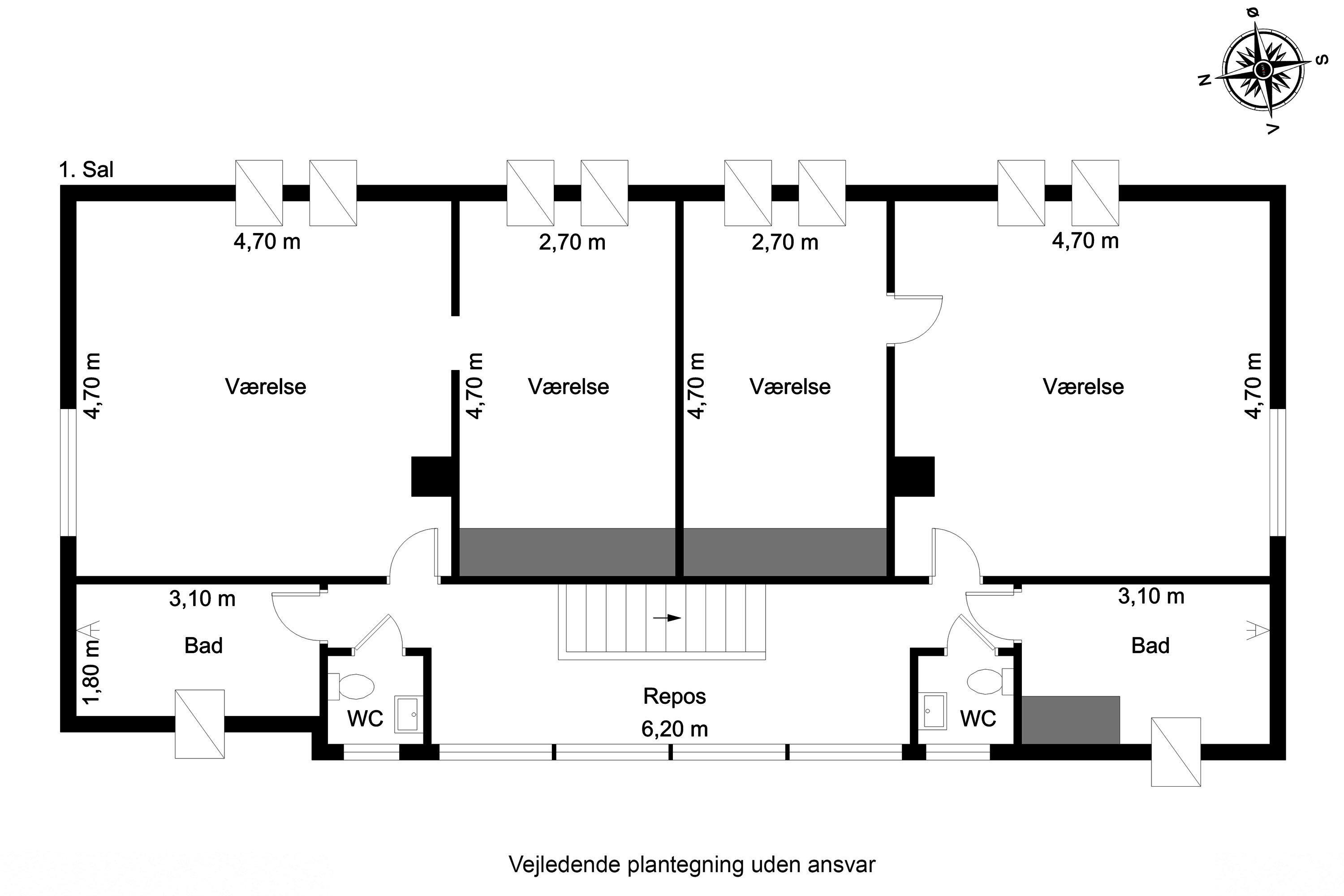 Plantegninger billede af Vesterskovsvej 28, Ommel, 5960 Marstal