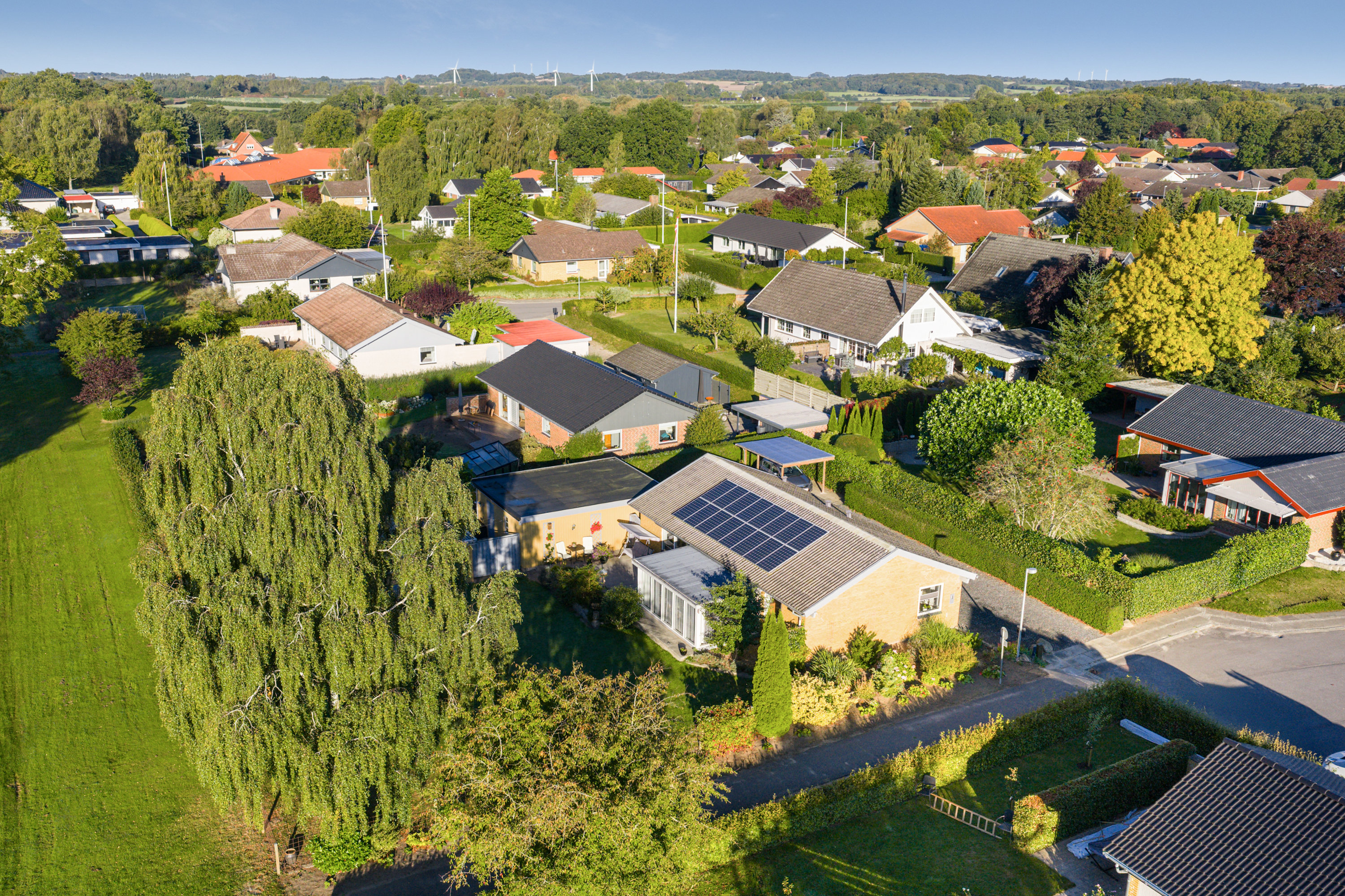 Fremhævet luftfoto billede i fuldskærmstilstand. Billede af Bøgevej 78, 5683 Haarby