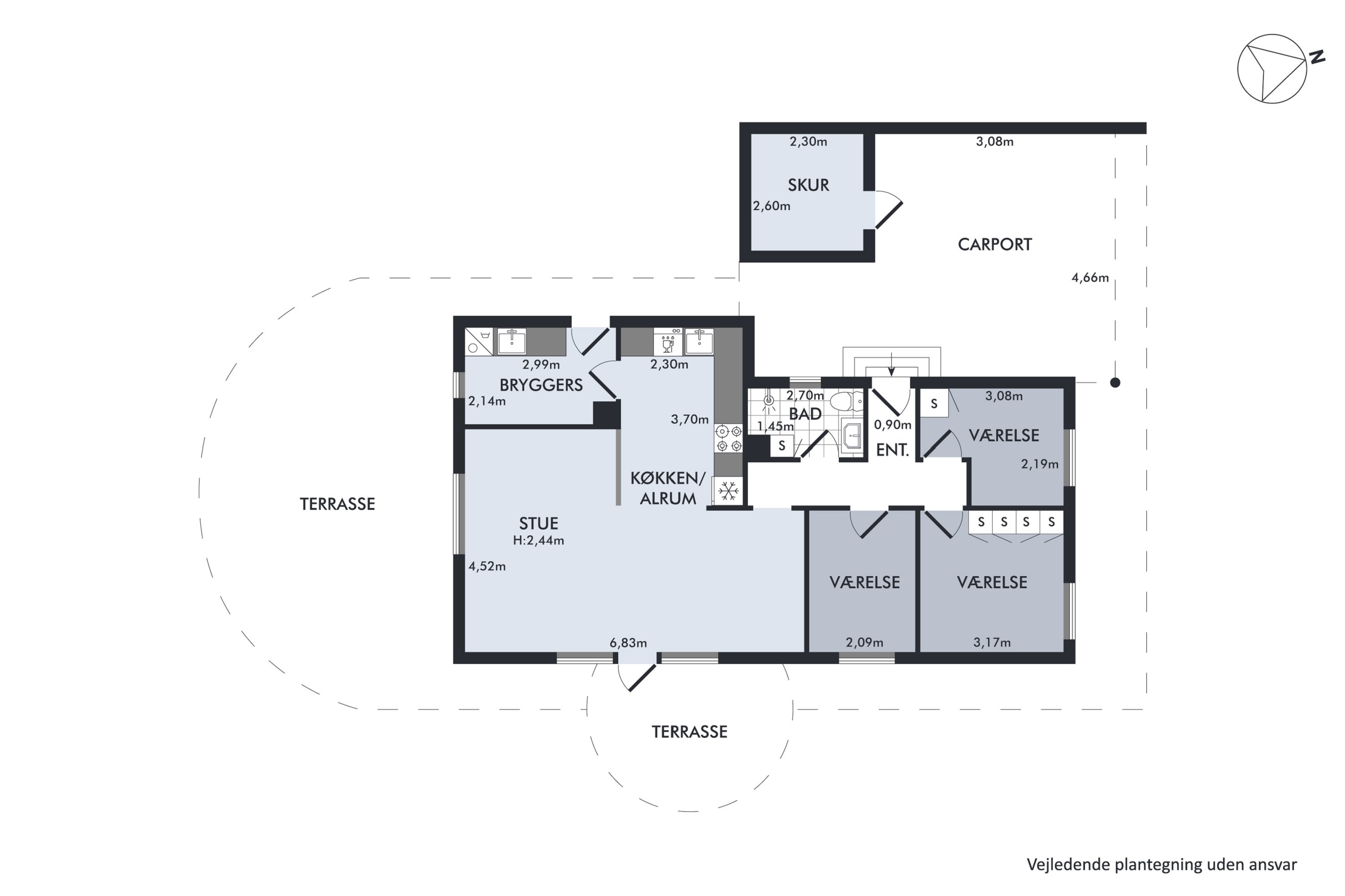 Plantegninger billede af Marielystvej 1, Serridslev, 8700 Horsens