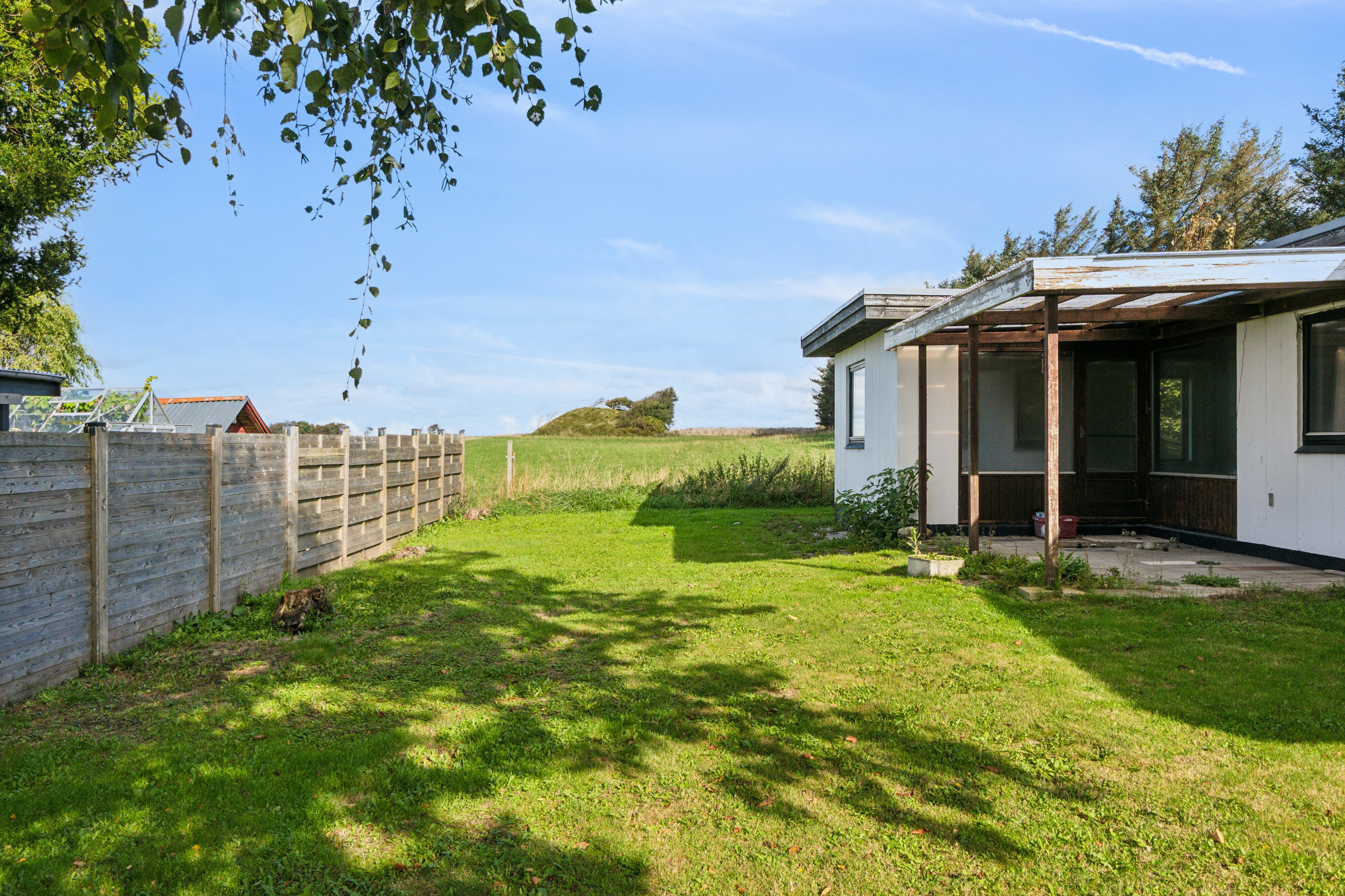 Fremhævet set fra haven billede i fuldskærmstilstand. Billede af Skolegade 15, 7755 Bedsted Thy