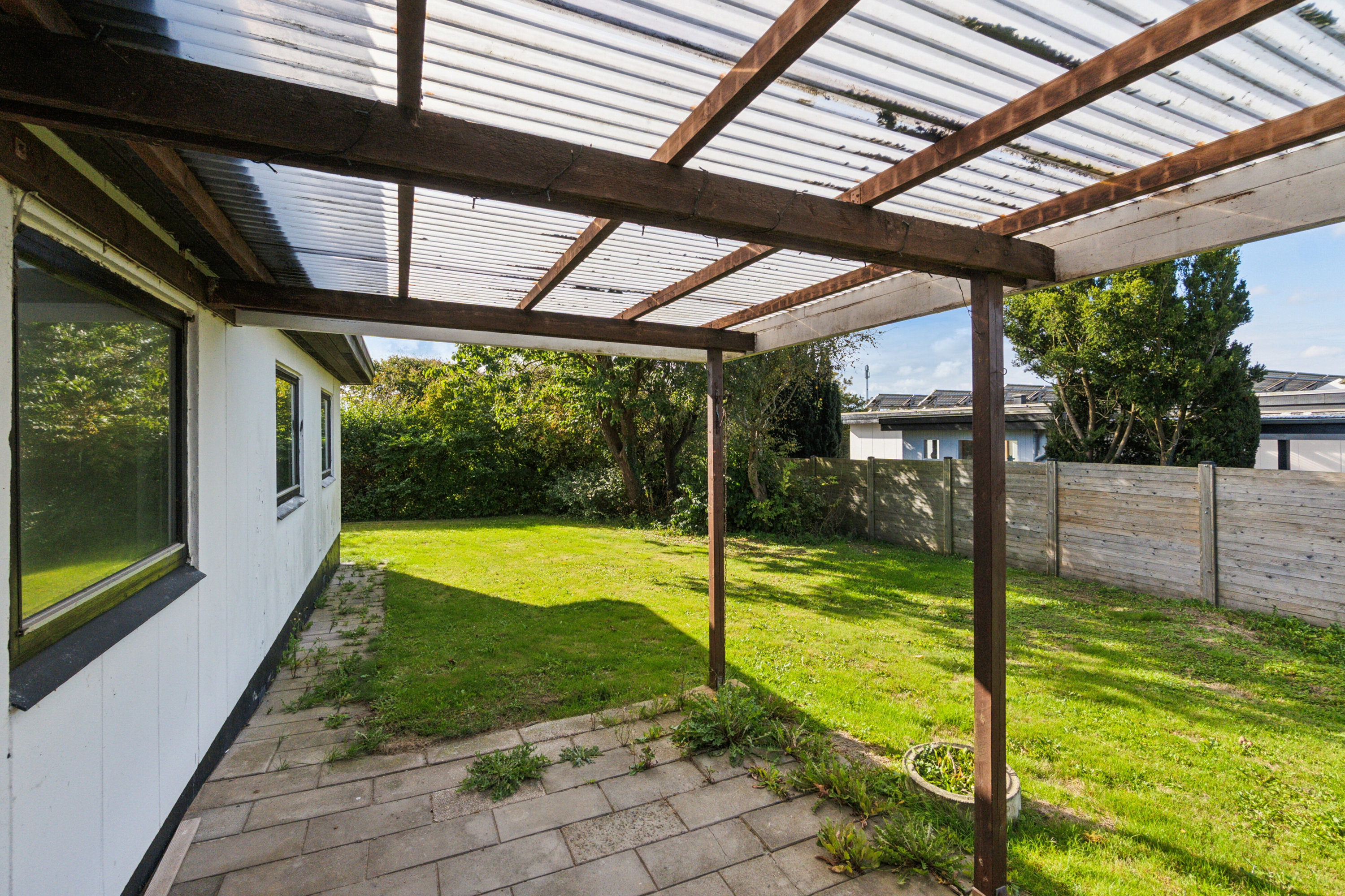 Fremhævet overdækket terrasse billede i fuldskærmstilstand. Billede af Skolegade 15, 7755 Bedsted Thy