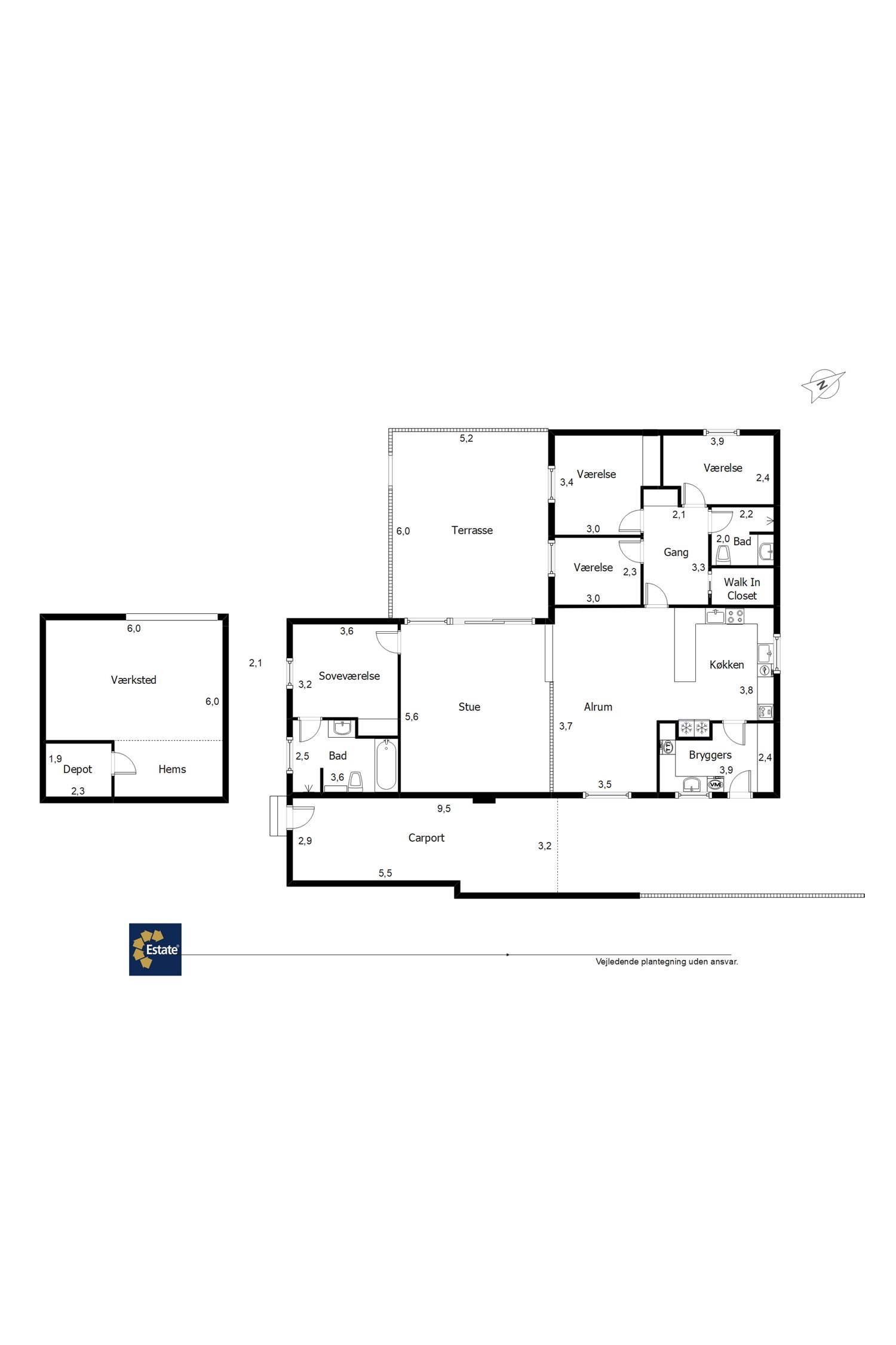 Plantegninger billede af Bjørnevej 8, 6715 Esbjerg N