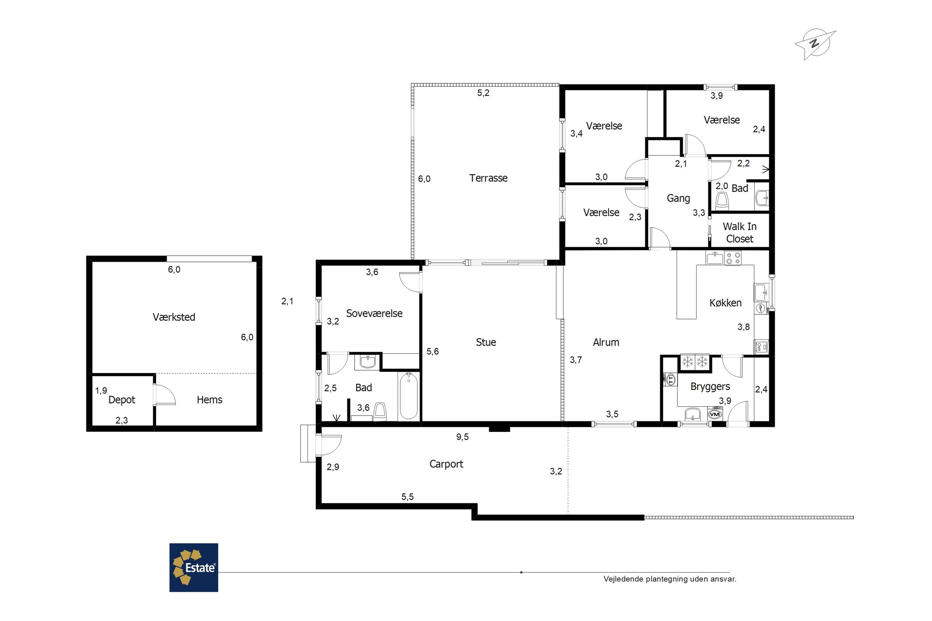 Plantegninger billede af Bjørnevej 8, 6715 Esbjerg N