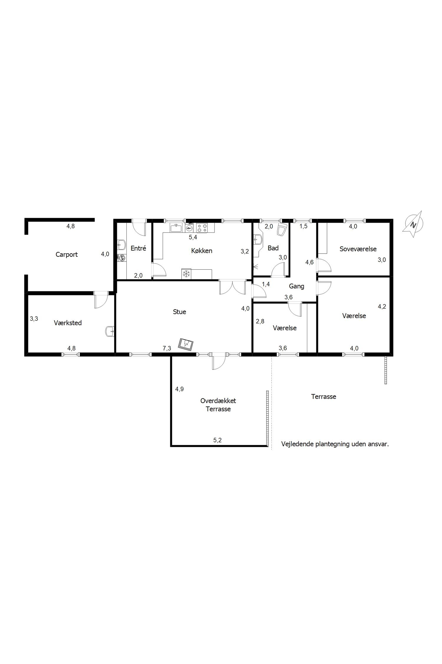 Plantegninger billede af Markskellet 75, 7190 Billund