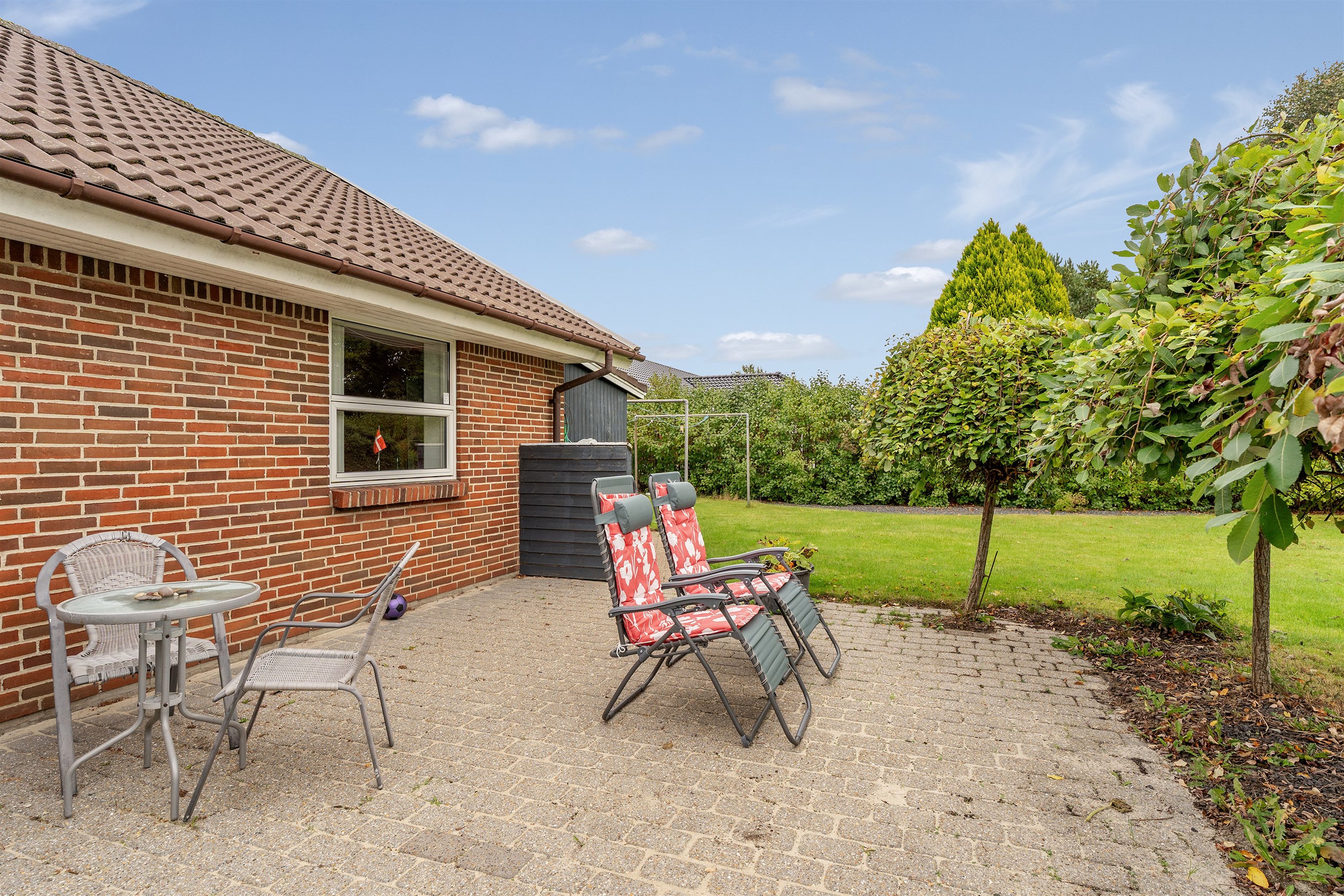 Fremhævet terrasse billede i fuldskærmstilstand. Billede af Markskellet 75, 7190 Billund