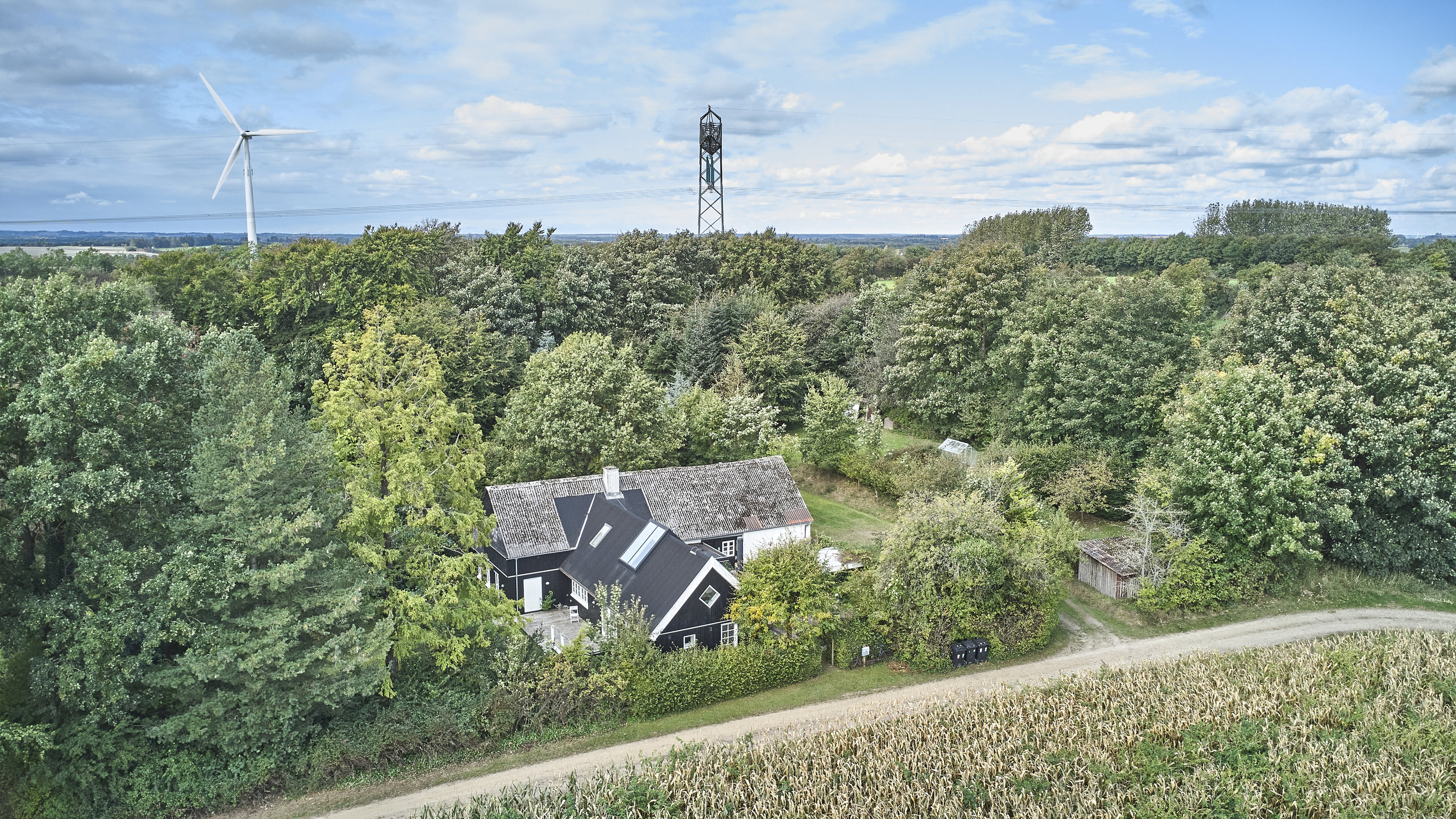 Fremhævet luftfoto billede i fuldskærmstilstand. Billede af Sjørup Mark 3, Vroue, 8800 Viborg