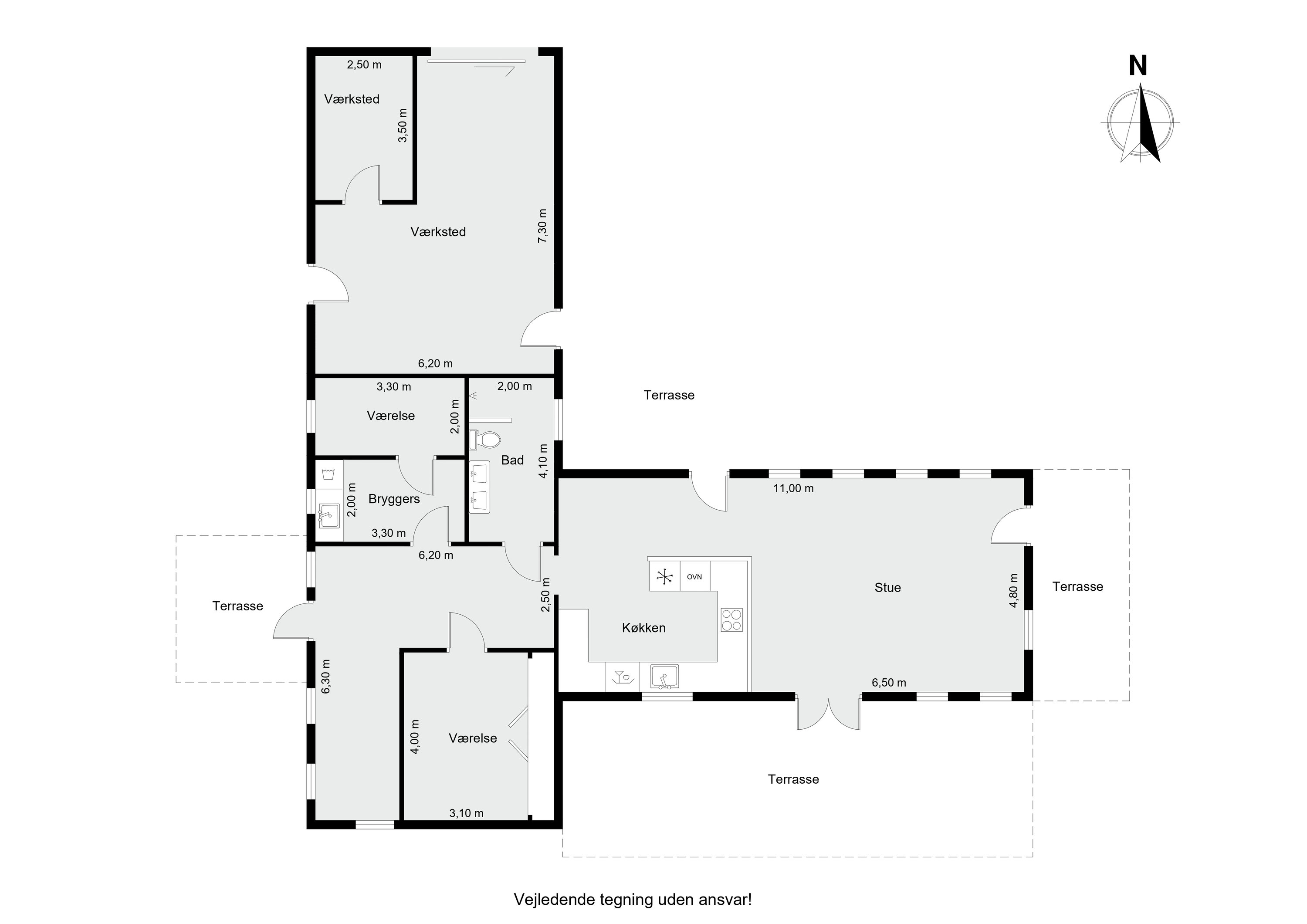 Plantegninger billede af Sjørup Mark 3, Vroue, 8800 Viborg