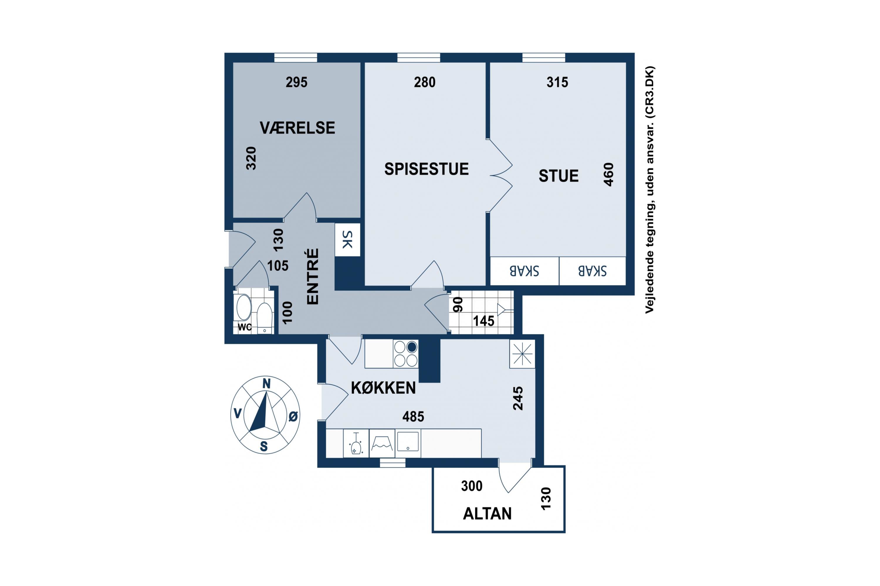 Plantegninger billede af Holsteinsgade 42, 5. tv., 2100 København Ø