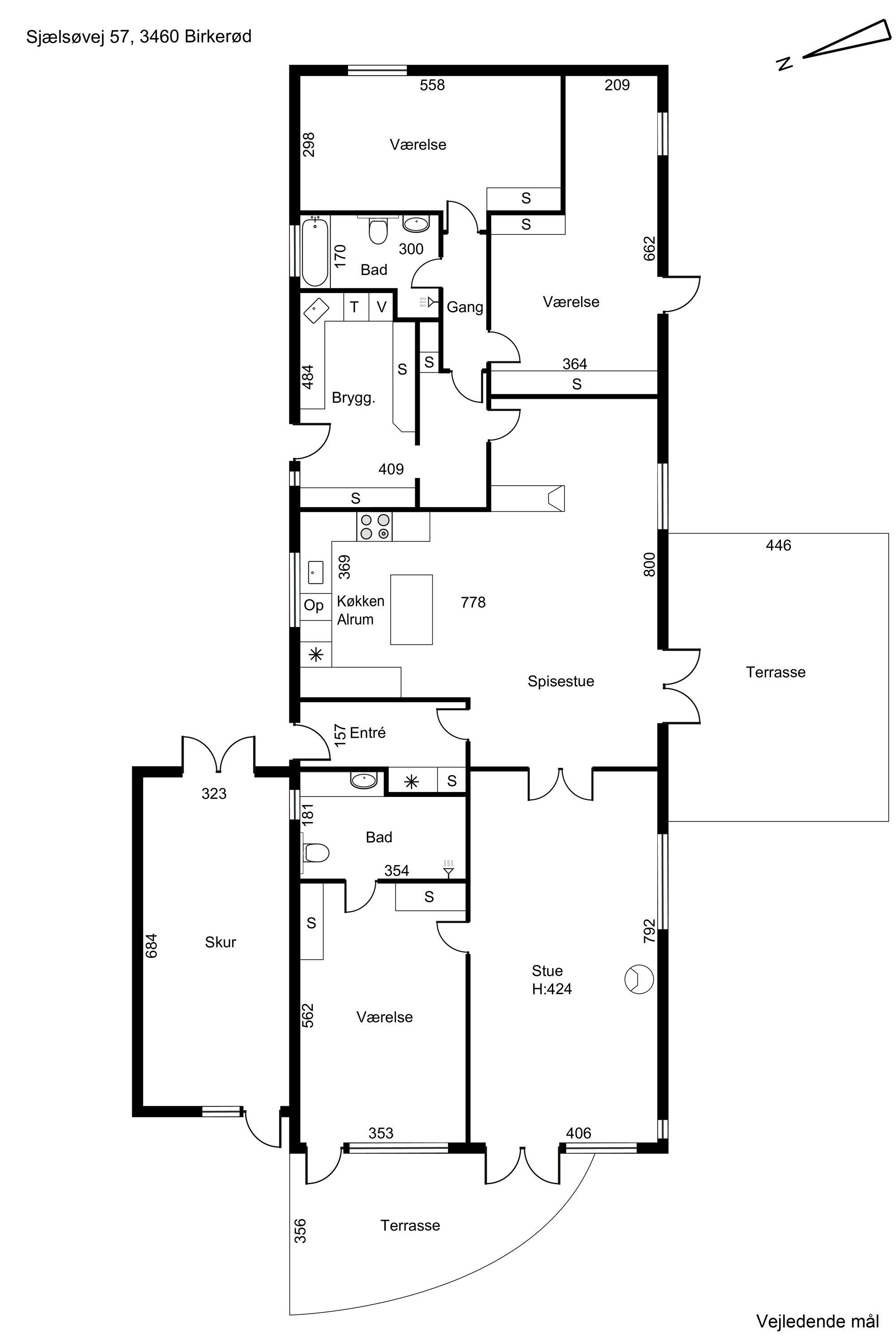 Plantegninger billede af Sjælsøvej 57, 3460 Birkerød