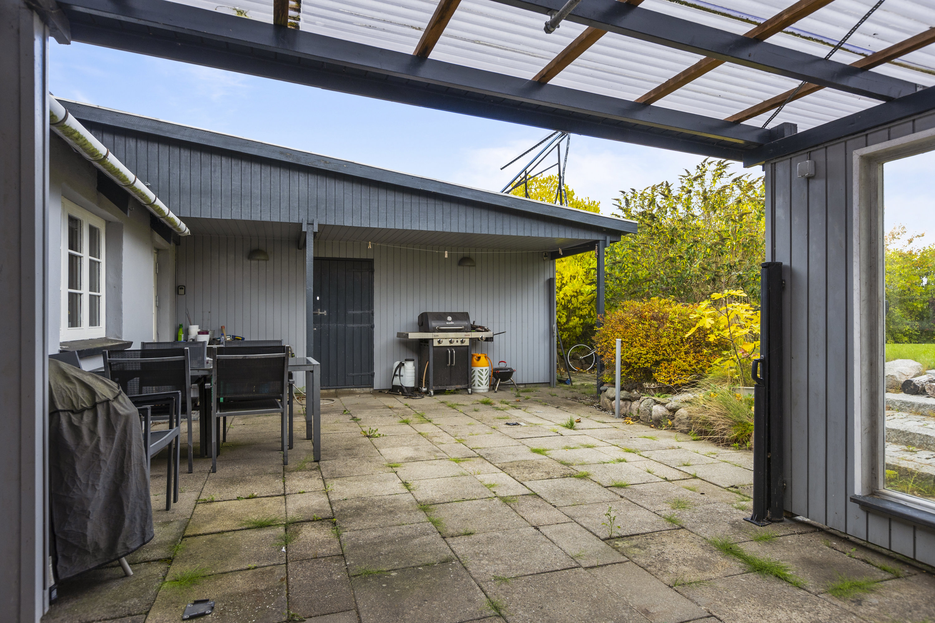 Fremhævet overdækket terrasse billede i fuldskærmstilstand. Billede af Melbygade 8, 4400 Kalundborg