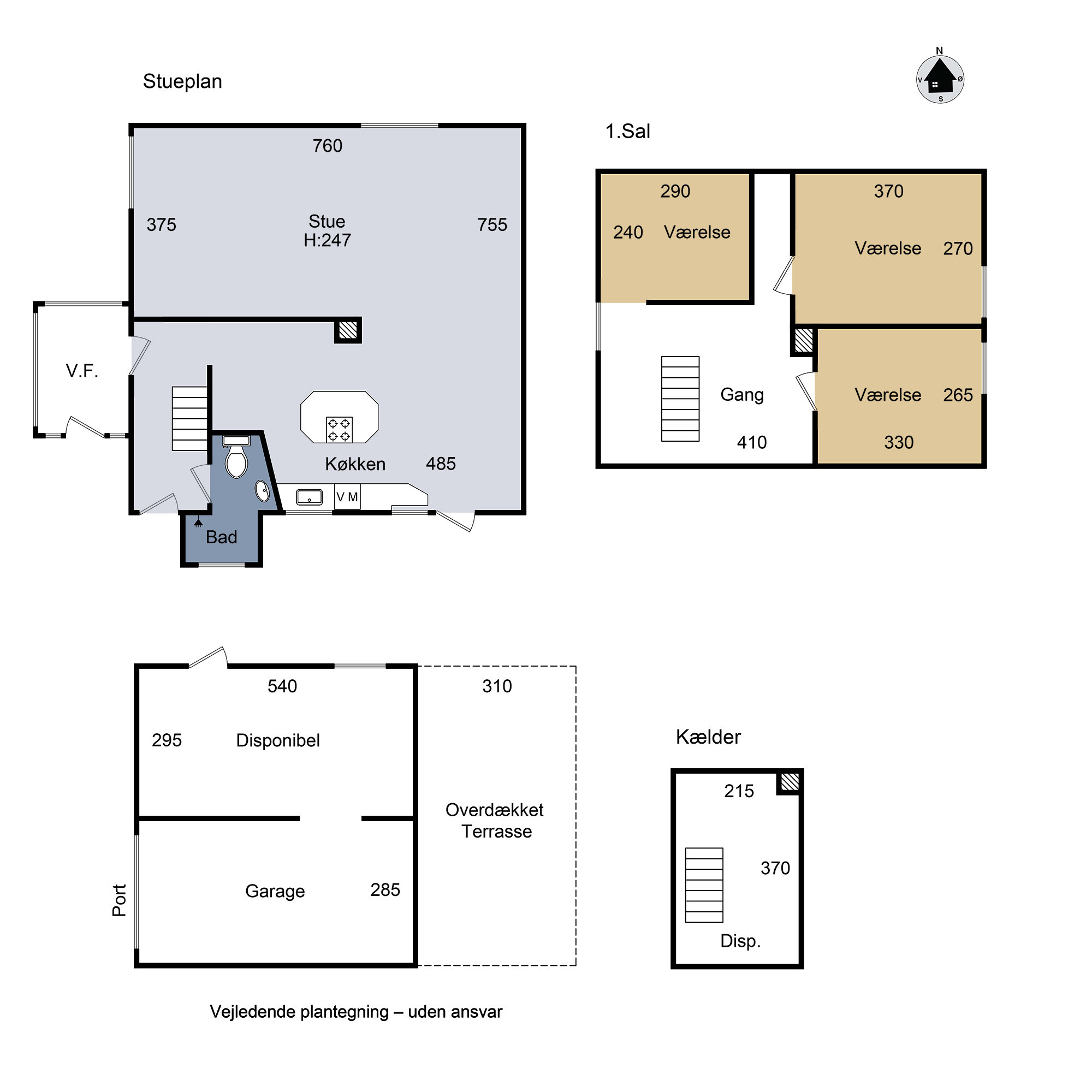 Plantegninger billede af Holbækvej 14, 4400 Kalundborg