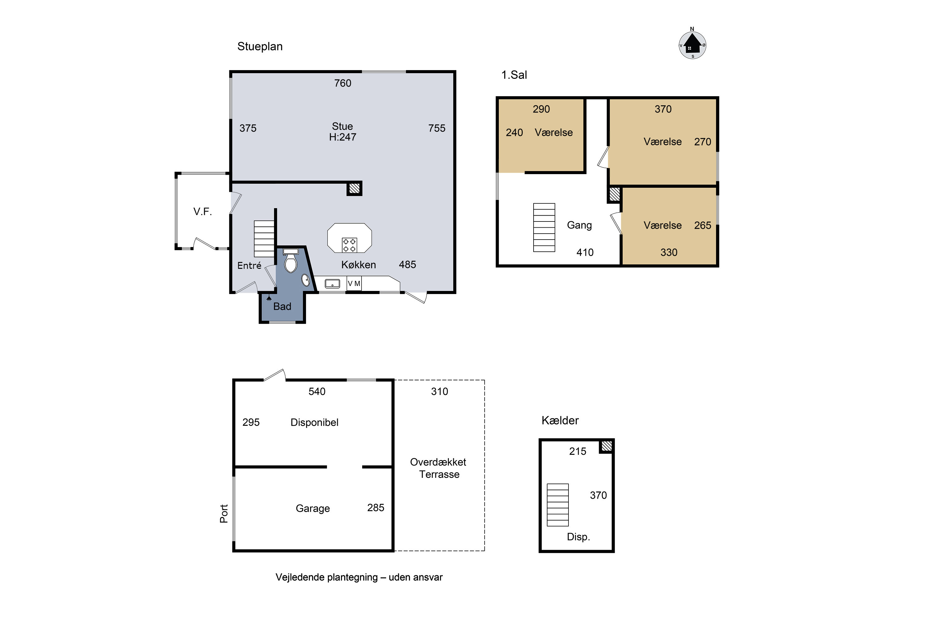 Plantegninger billede af Holbækvej 14, 4400 Kalundborg