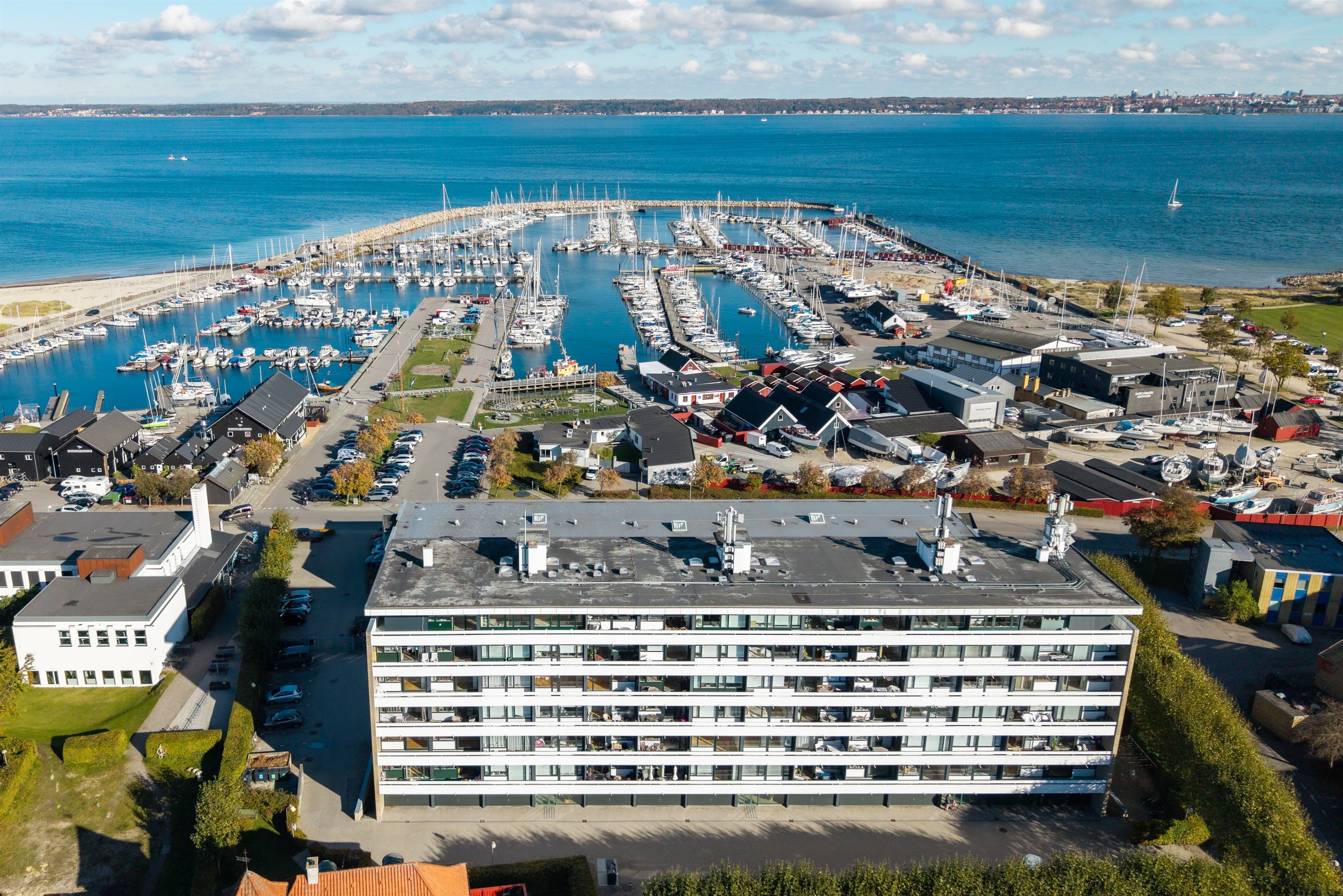 Fremhævet luftfoto billede i fuldskærmstilstand. Billede af Nordlysvænget 8, 4. th., 3000 Helsingør