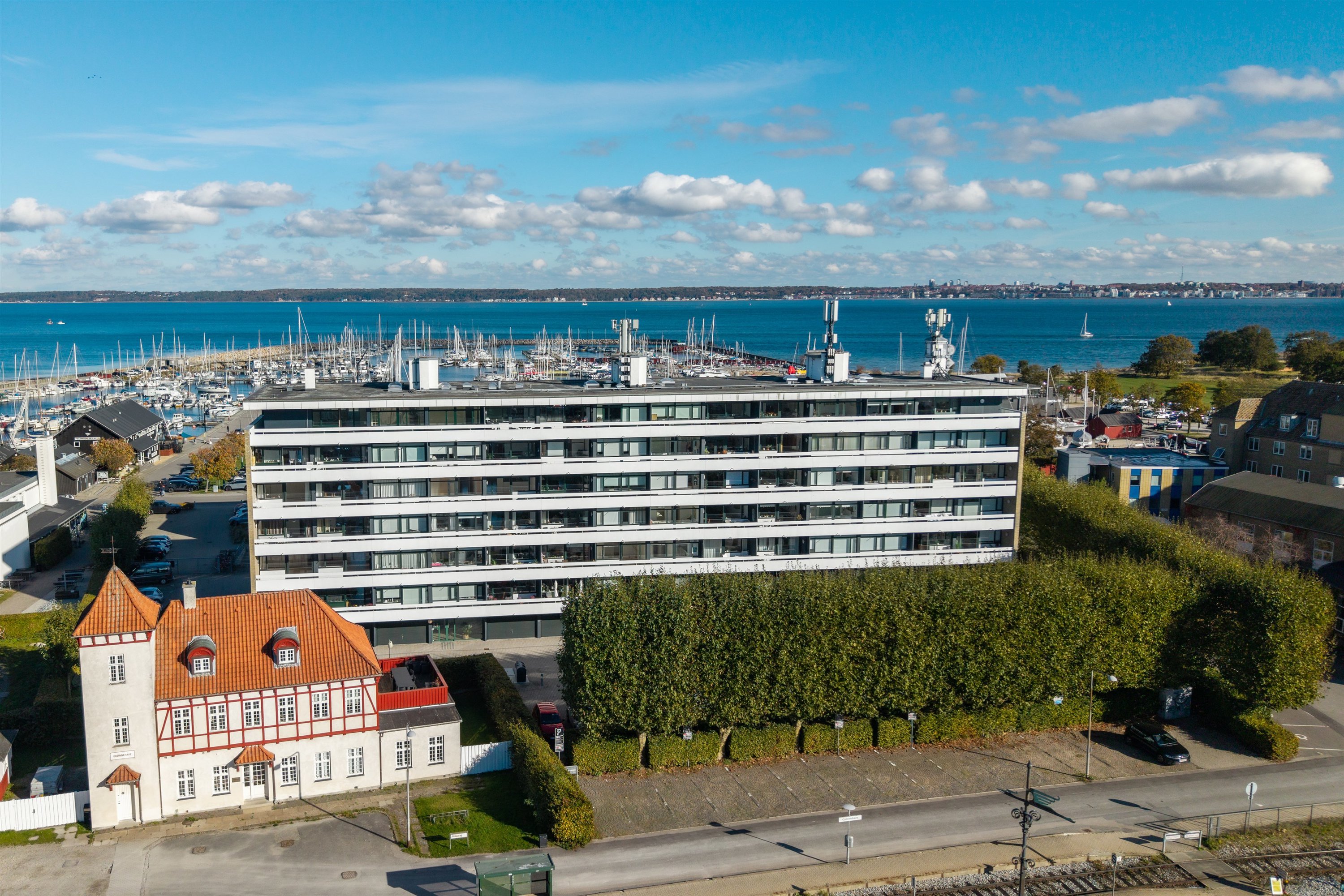 Fremhævet luftfoto billede i fuldskærmstilstand. Billede af Nordlysvænget 8, 4. th., 3000 Helsingør