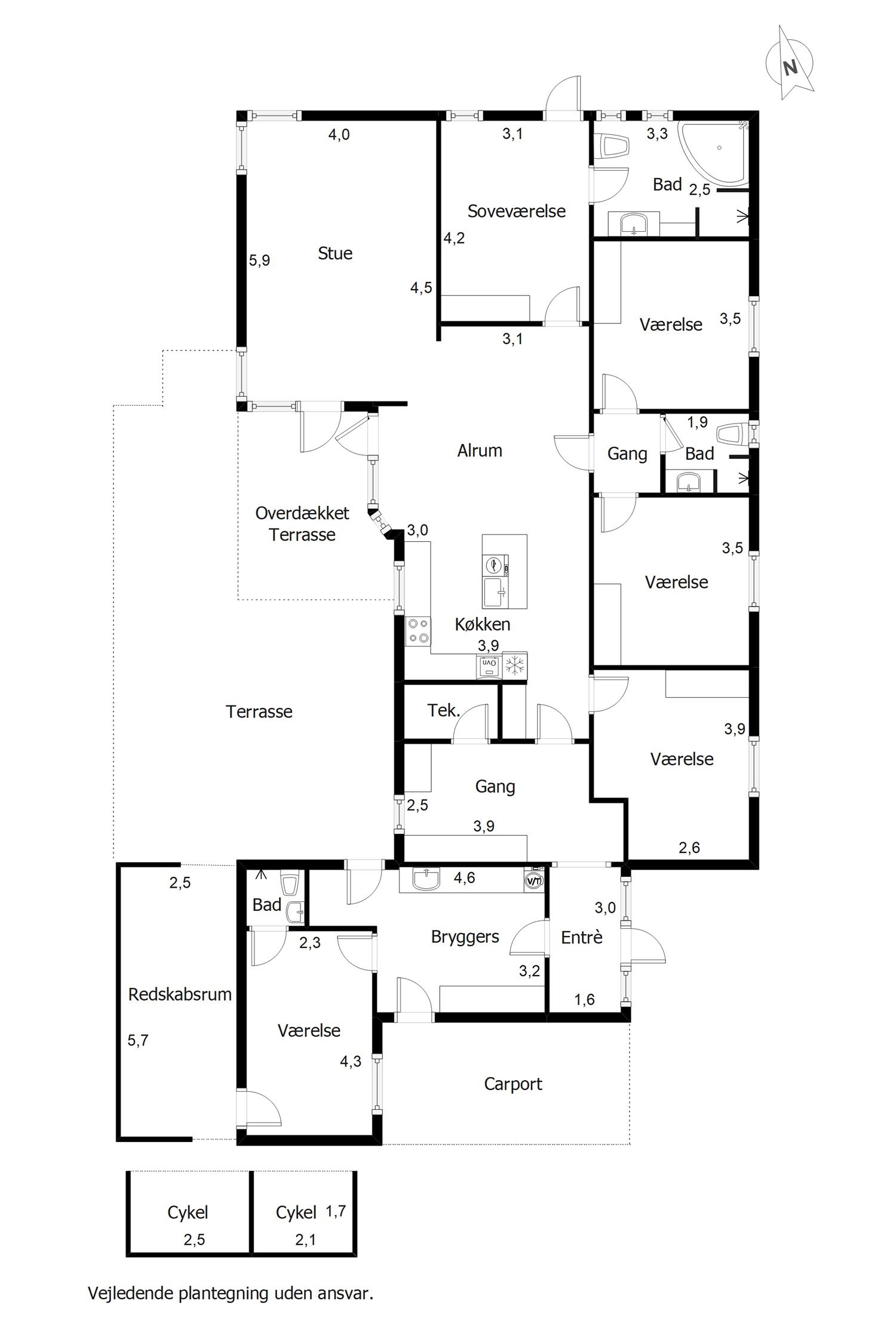 Plantegninger billede af Lillevang 117, 7190 Billund