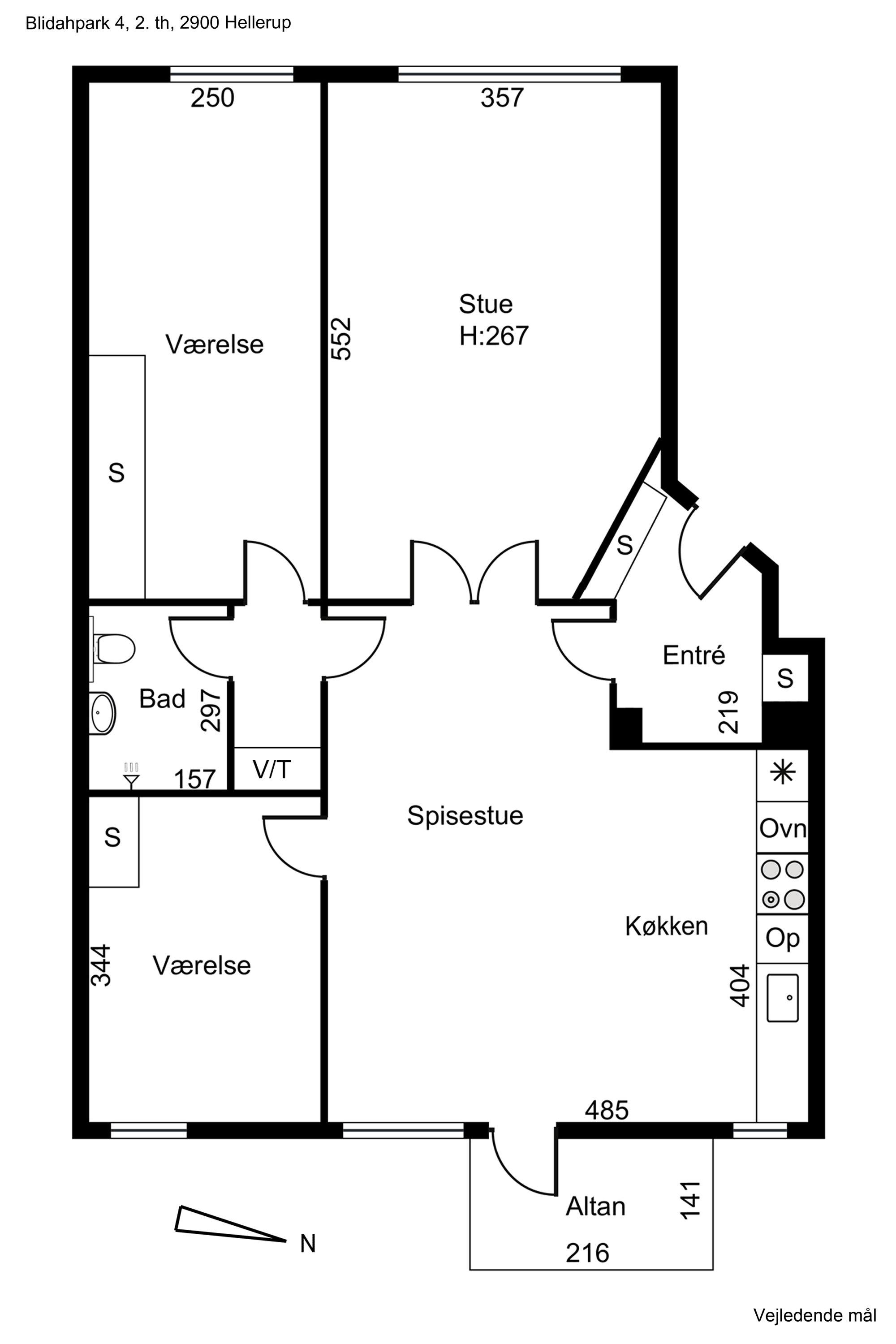 Plantegninger billede af Blidahpark 4, 2. th., 2900 Hellerup
