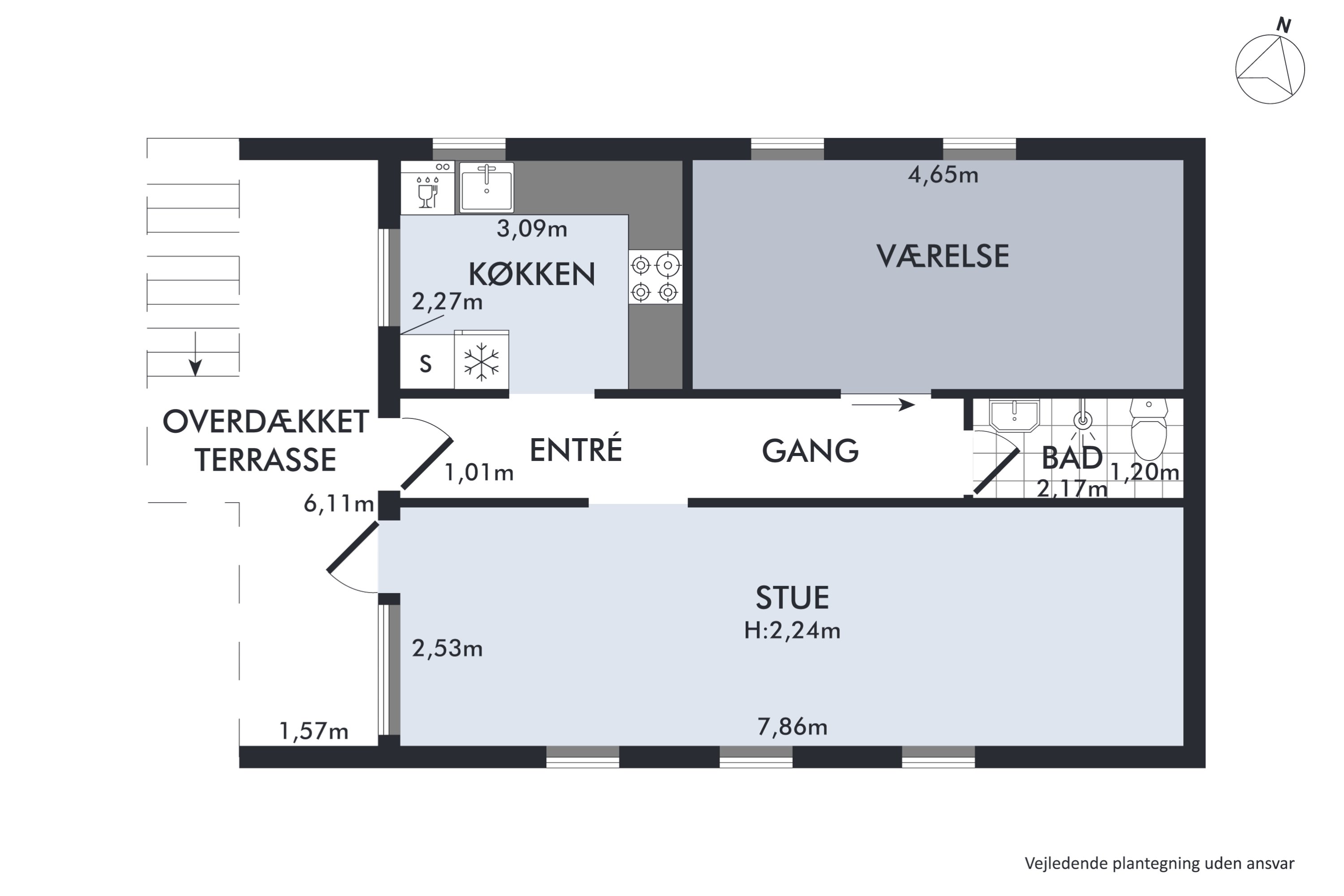 Plantegninger billede af Fuglebakken 38P, 1., Snestrup, 5210 Odense NV