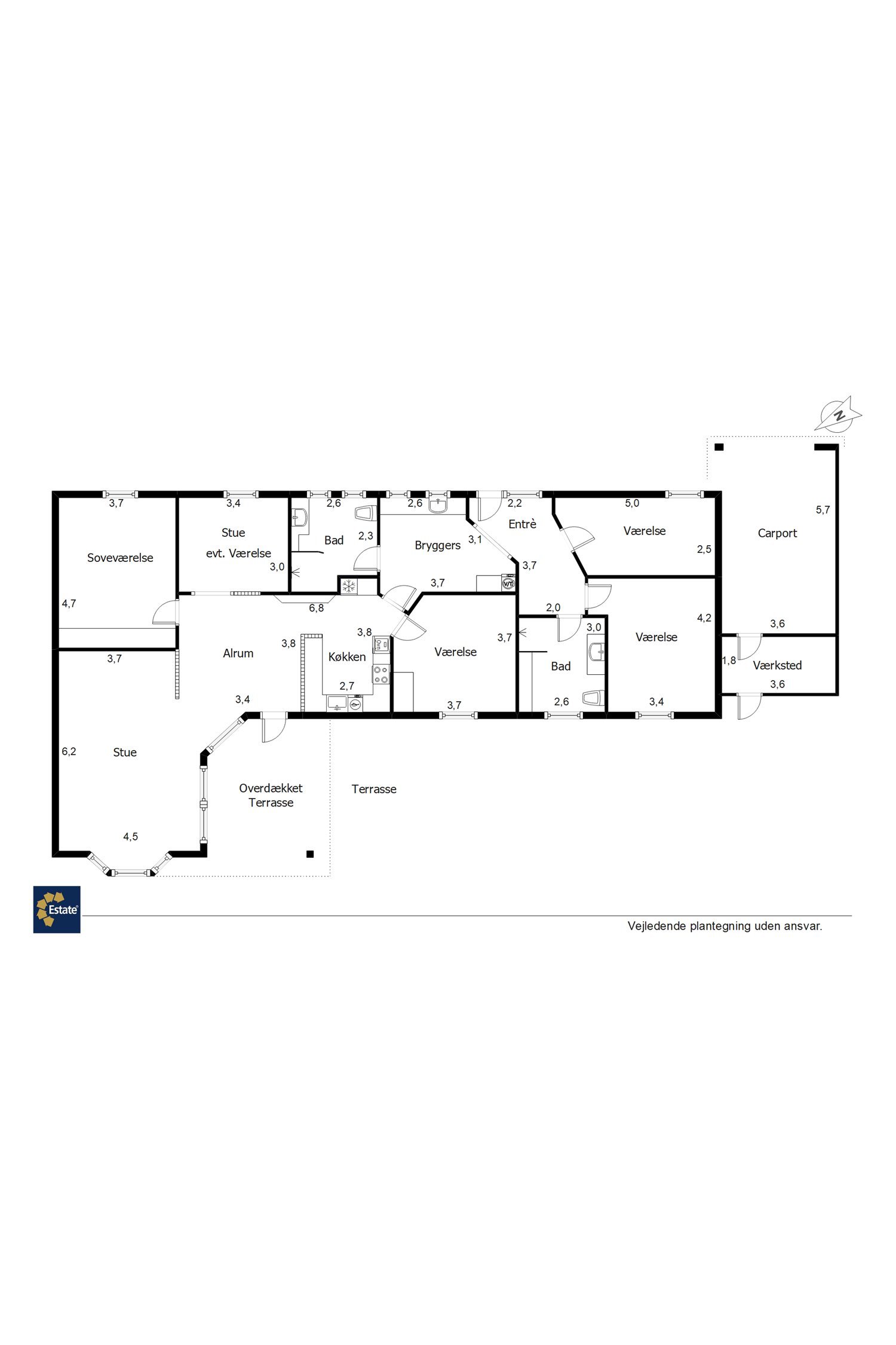 Plantegninger billede af Engsøparken 103, 7200 Grindsted