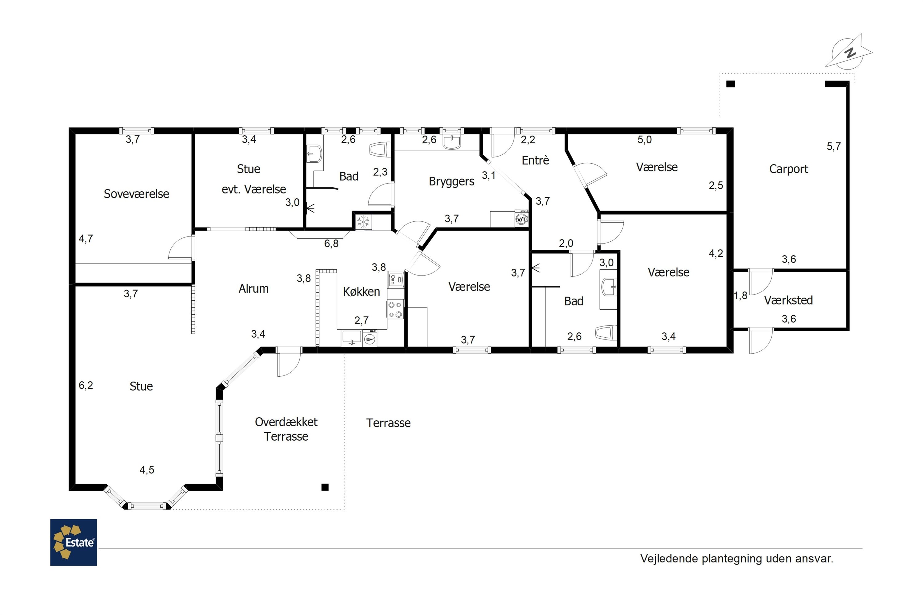 Plantegninger billede af Engsøparken 103, 7200 Grindsted