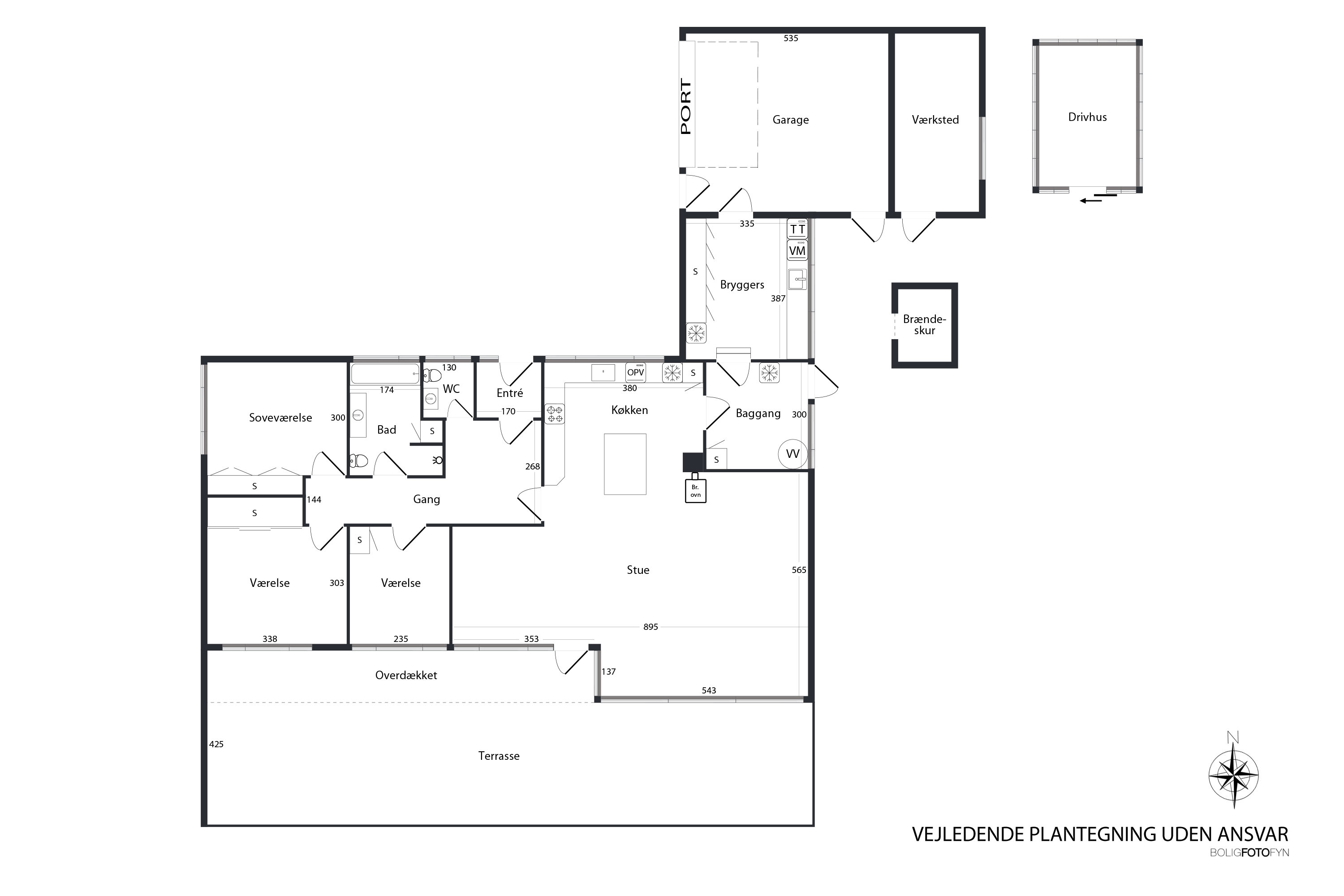 Plantegninger billede af Møllebakken 2, Allested, 5672 Broby