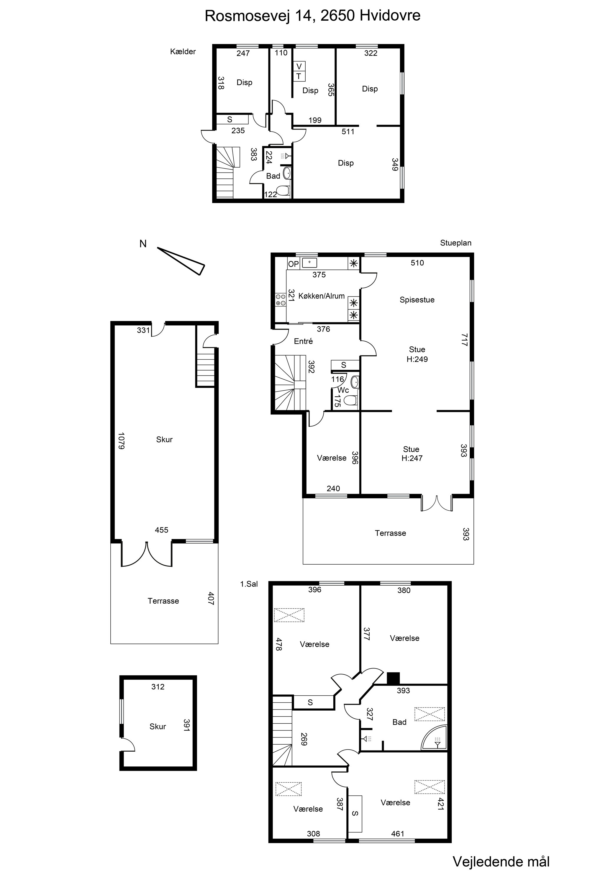 Plantegninger billede af Rosmosevej 14, 2650 Hvidovre