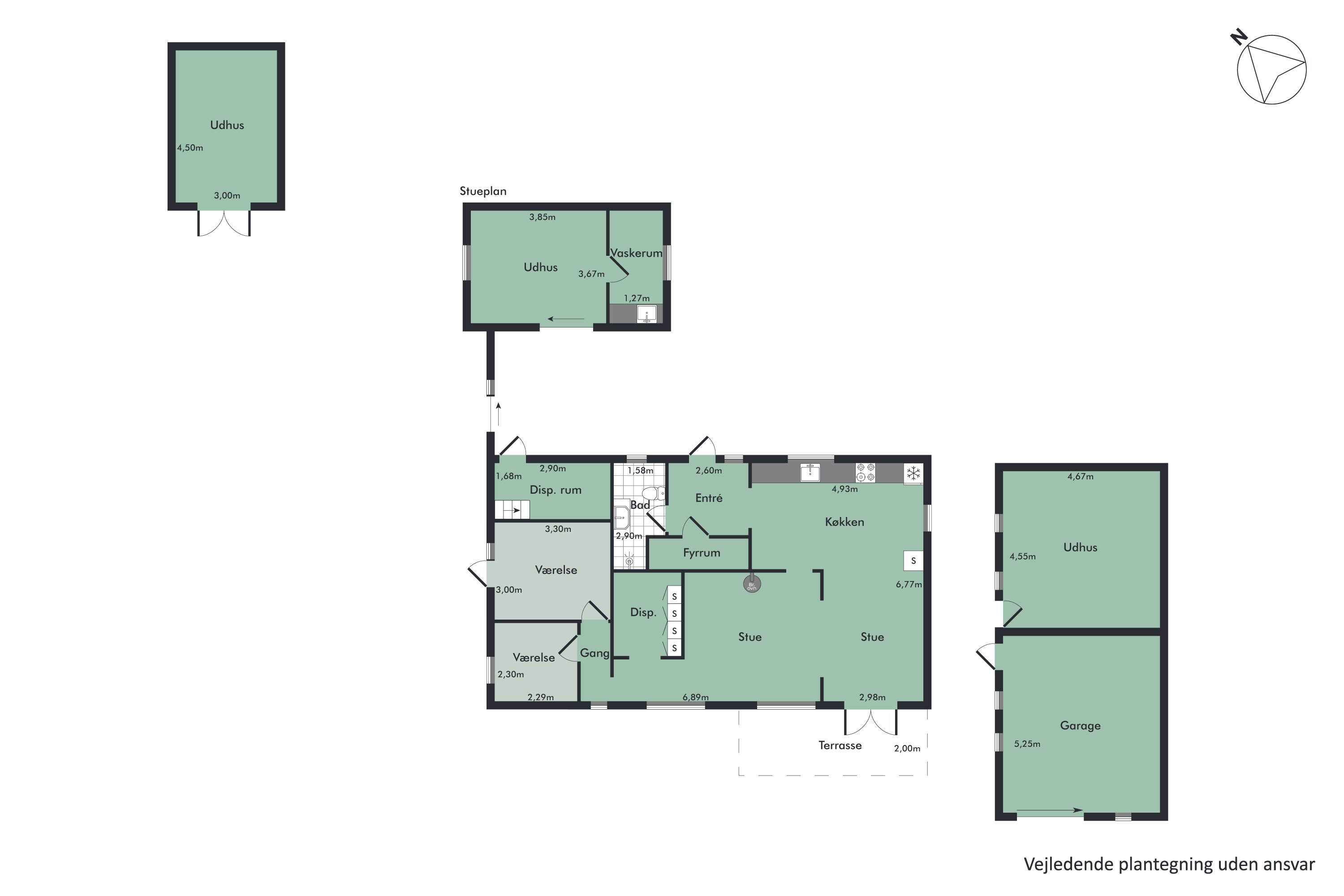 Plantegninger billede af Vejlen 88, Vejlen, 9430 Vadum