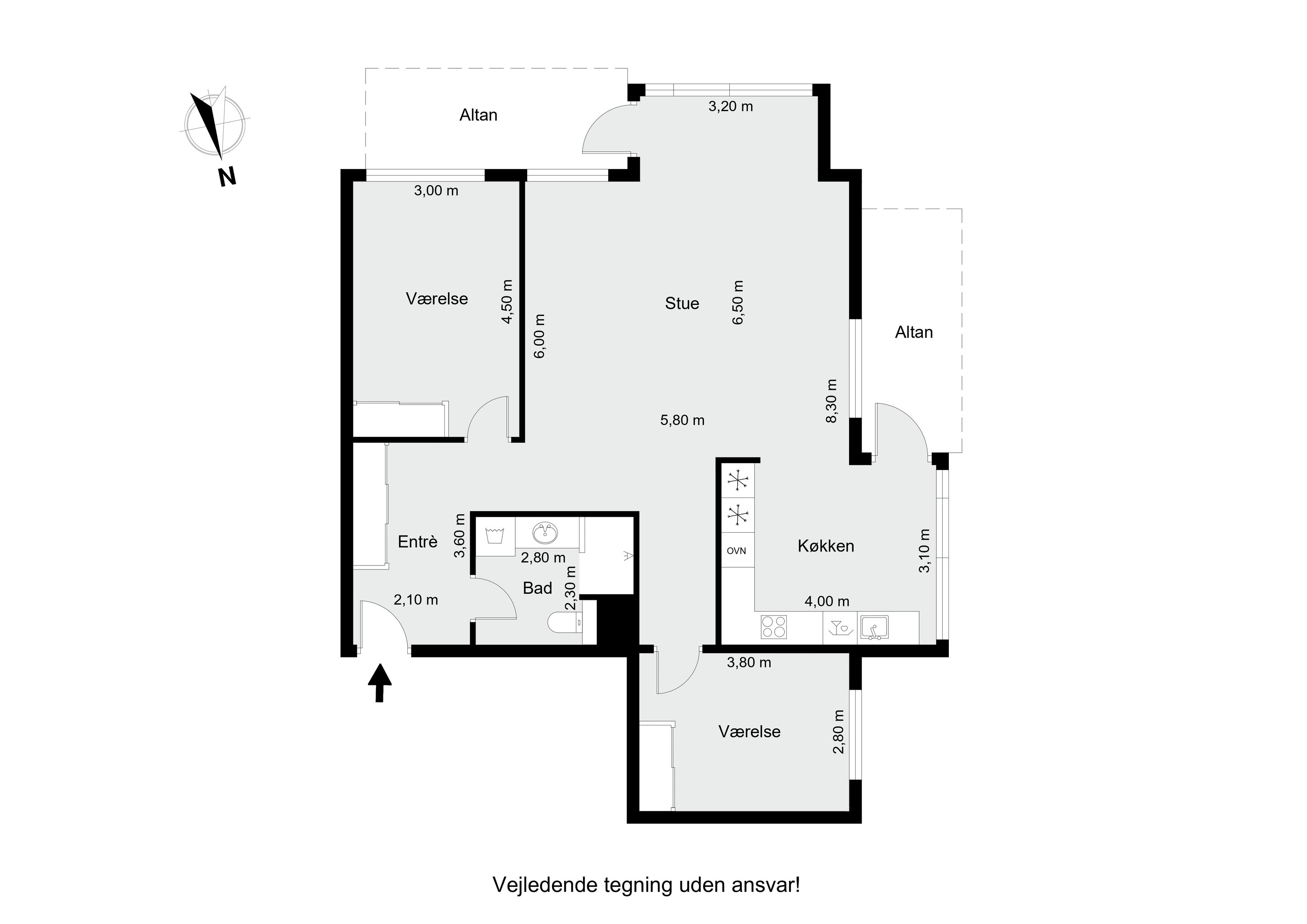 Plantegninger billede af Brøndumsvej 19, 4. th., 8800 Viborg