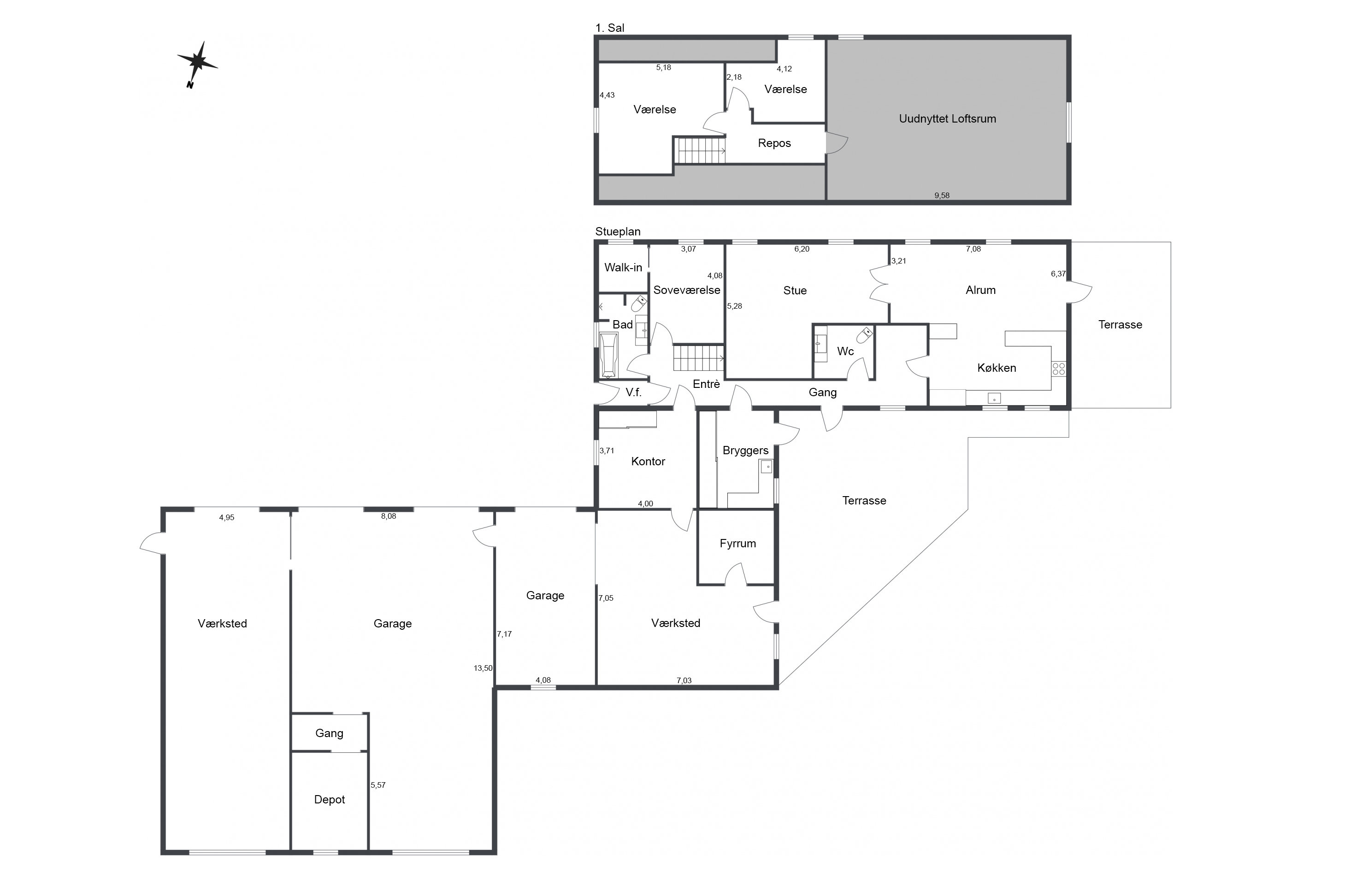 Plantegninger billede af Kringelmosevej 130, Lendum, 9870 Sindal
