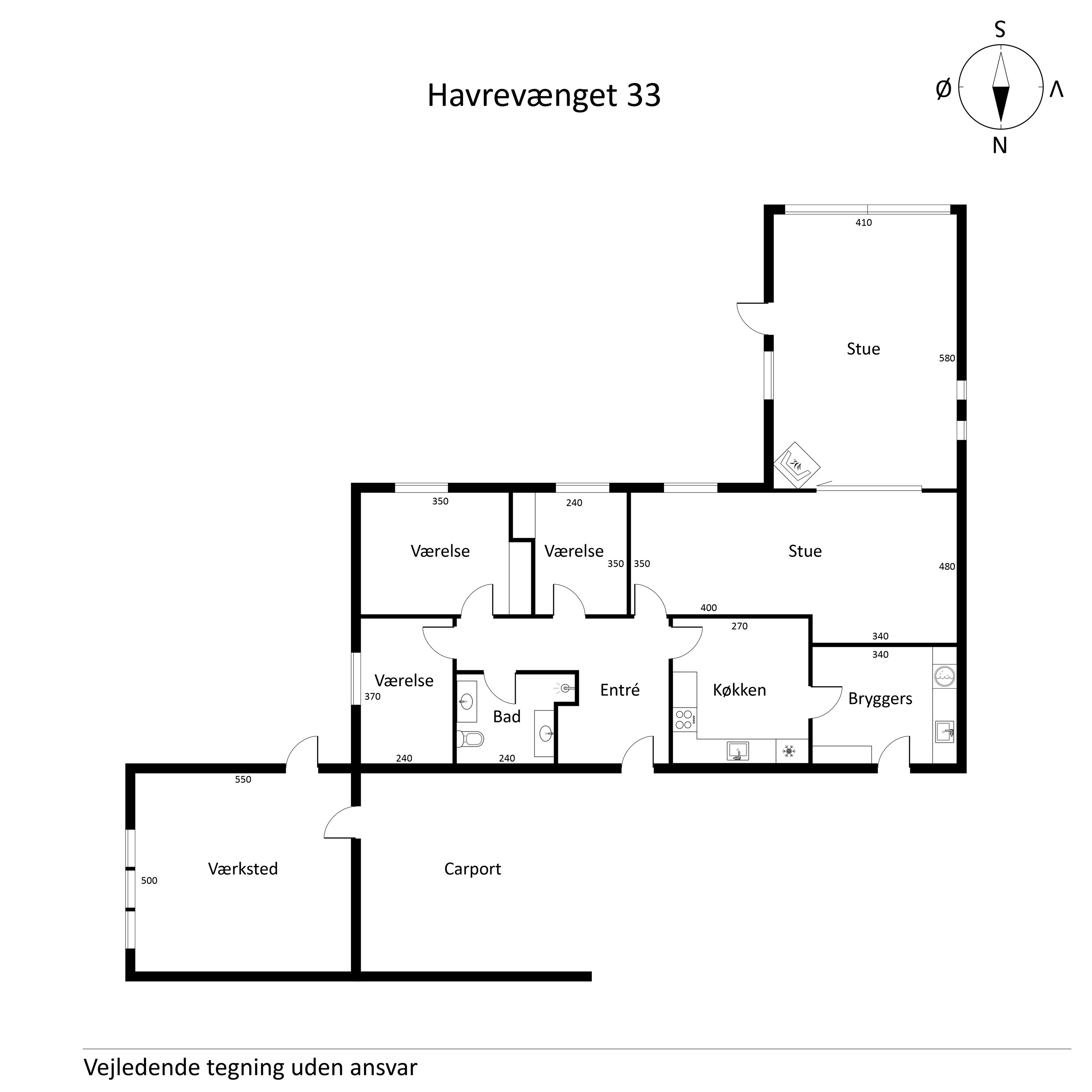 Plantegninger billede af Havrevænget 33, 9632 Møldrup