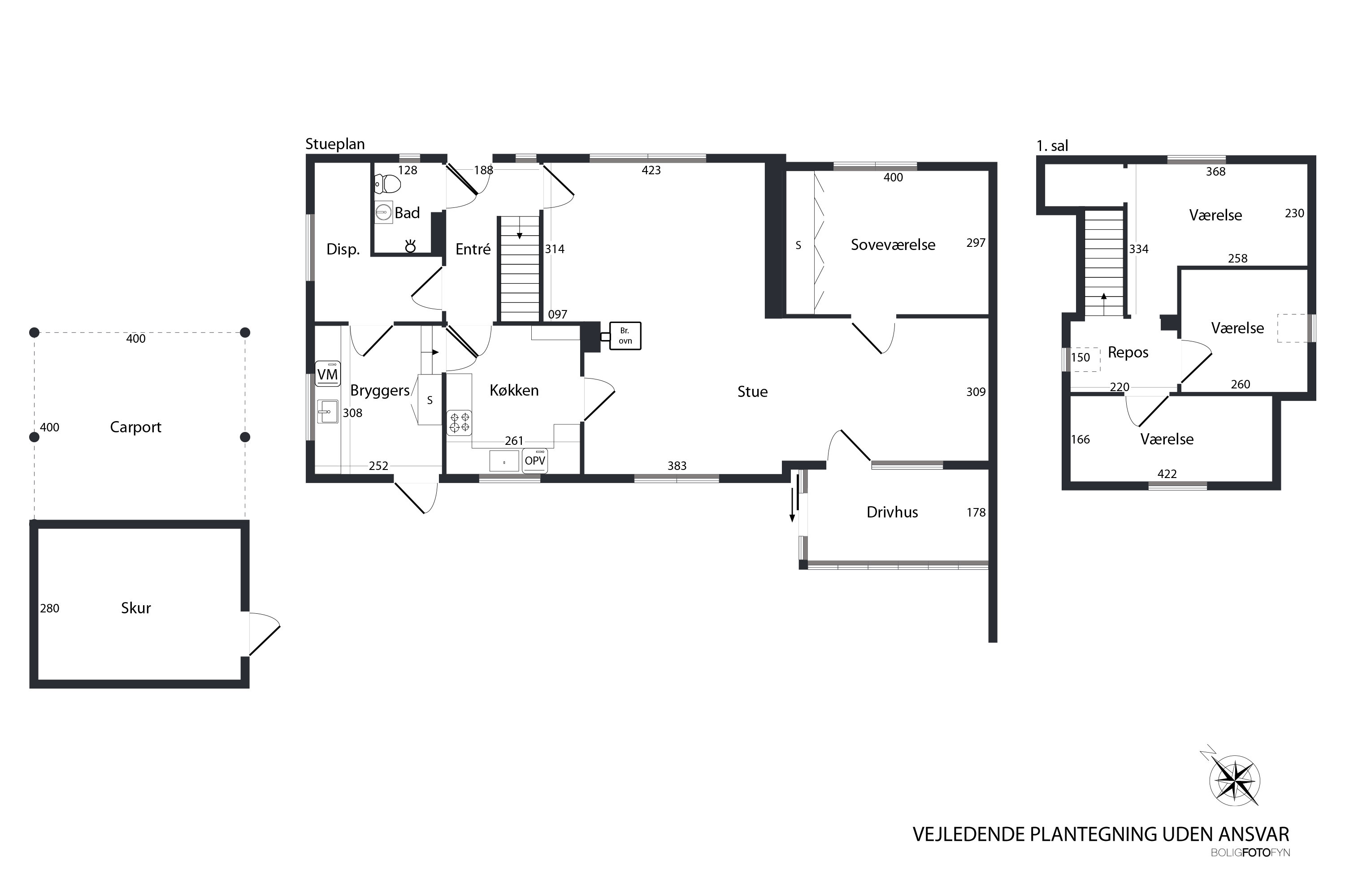 Plantegninger billede af Hasseriisvej 16, Kauslunde, 5500 Middelfart