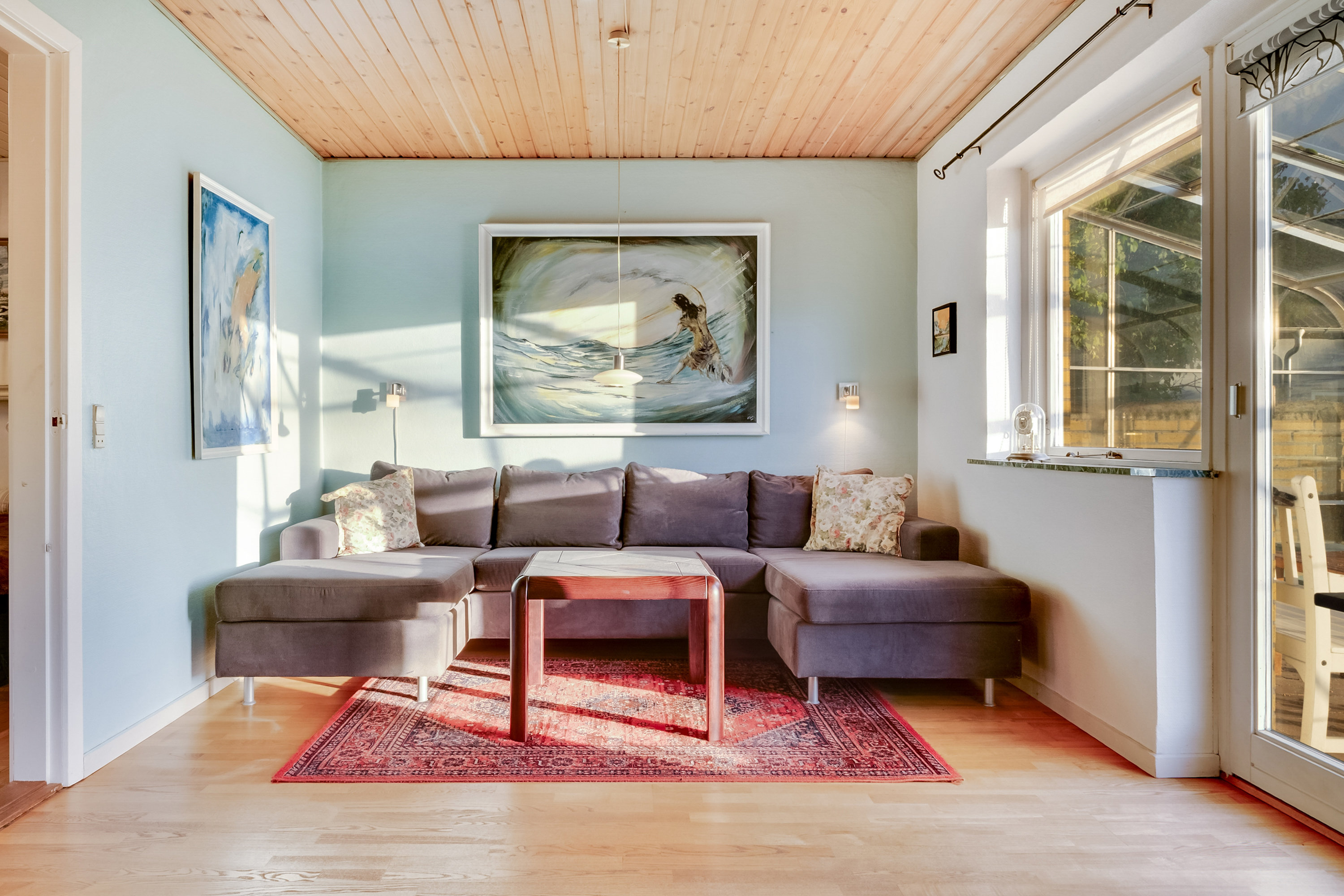 Fremhævet stue billede i fuldskærmstilstand. Billede af Hasseriisvej 16, Kauslunde, 5500 Middelfart