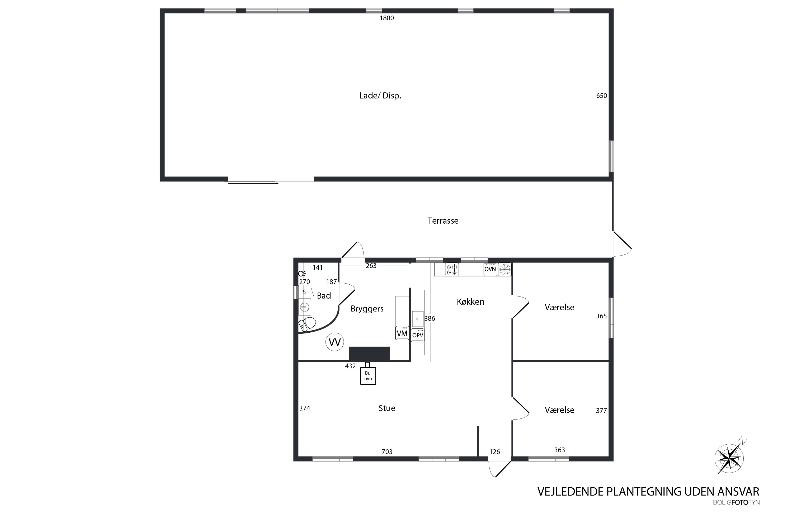 Plantegninger billede af Fladbjergvej 15, Ravnebjerg, 5250 Odense SV