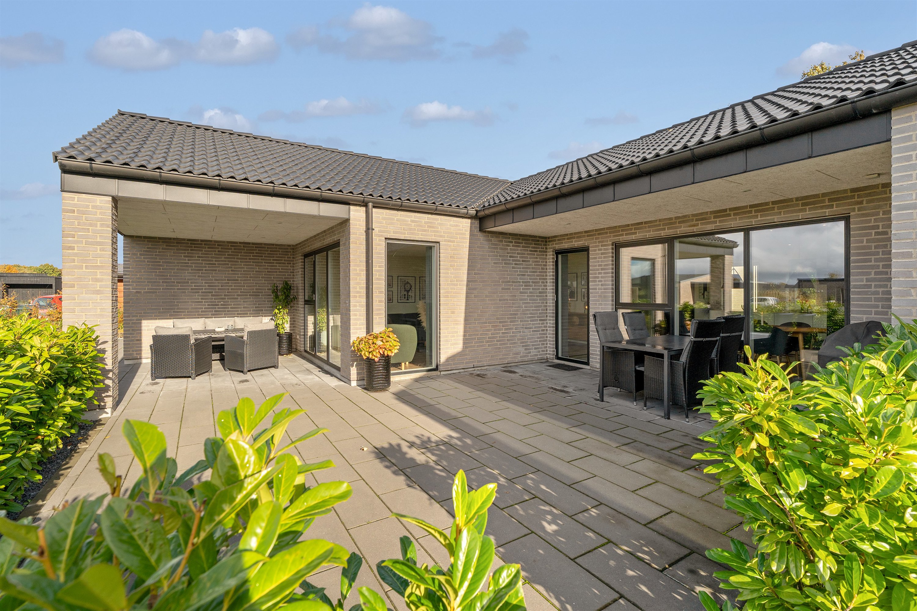 Fremhævet terrasse billede i fuldskærmstilstand. Billede af Mariehønen 15, 7190 Billund