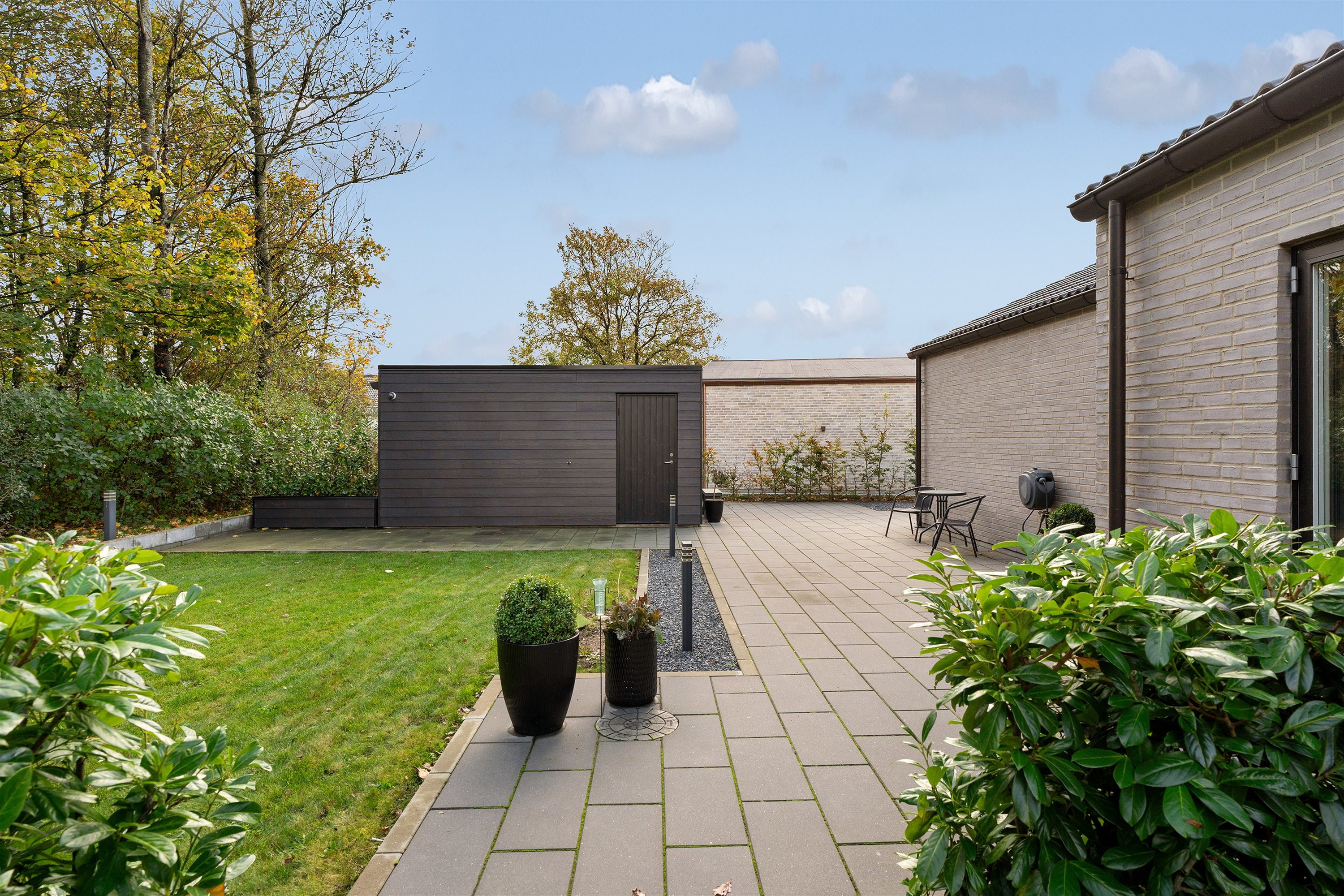 Fremhævet terrasse billede i fuldskærmstilstand. Billede af Mariehønen 15, 7190 Billund