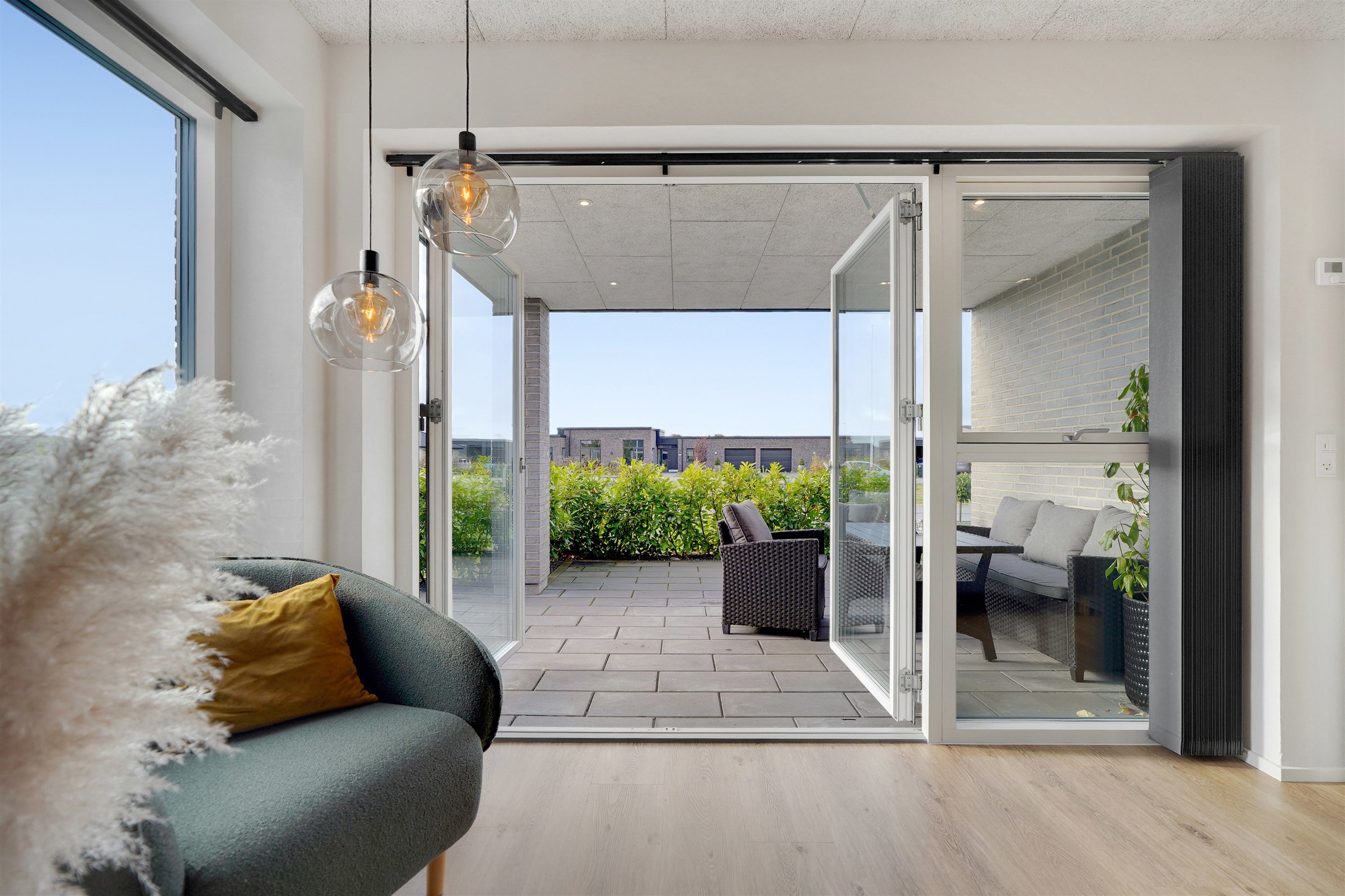 Fremhævet stue billede i fuldskærmstilstand. Billede af Mariehønen 15, 7190 Billund