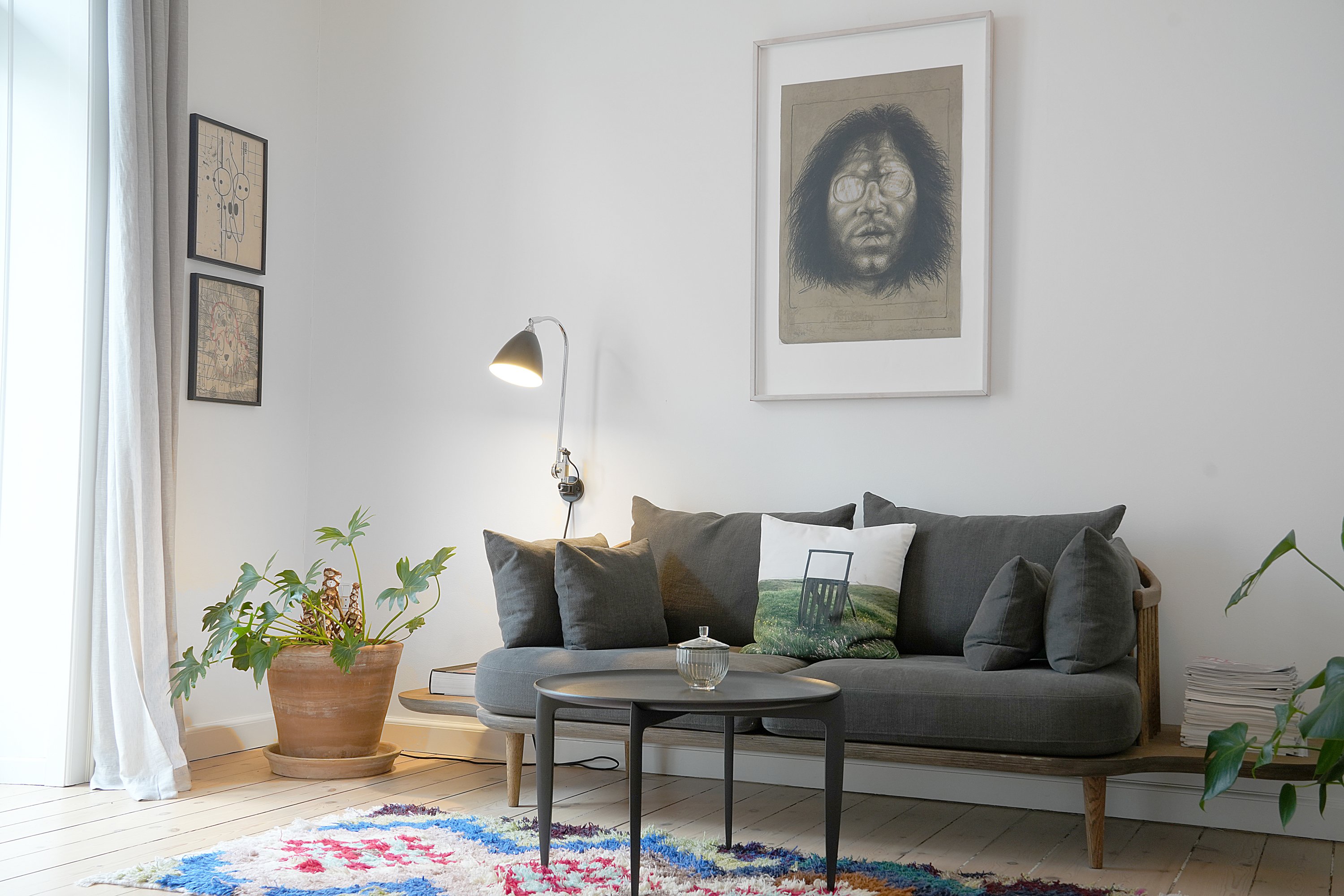 Fremhævet stue billede i fuldskærmstilstand. Billede af Holsteinsgade 7, 2., 2100 København Ø