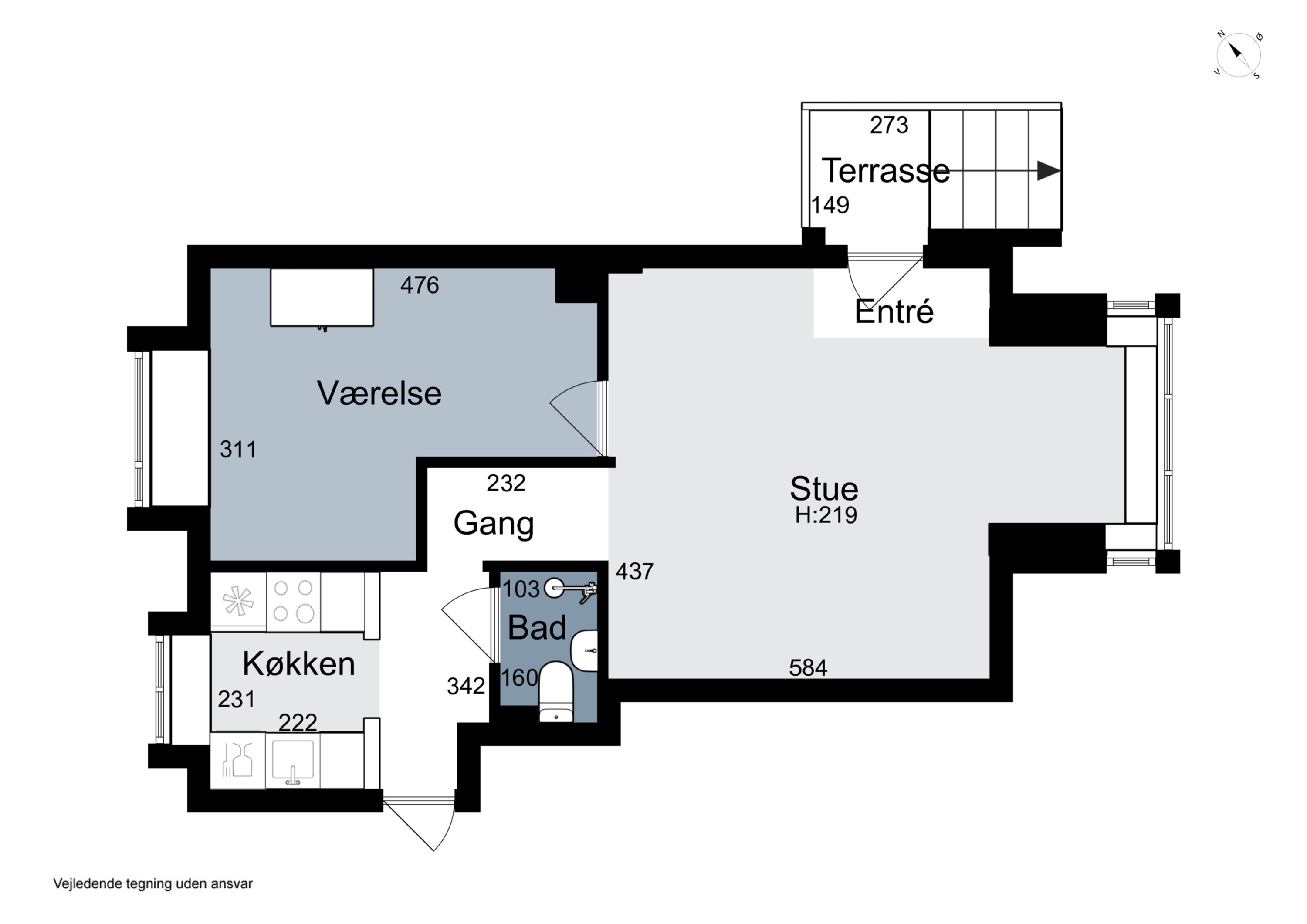 Plantegninger billede af Langelandsgade 201, kld.., 8200 Aarhus N