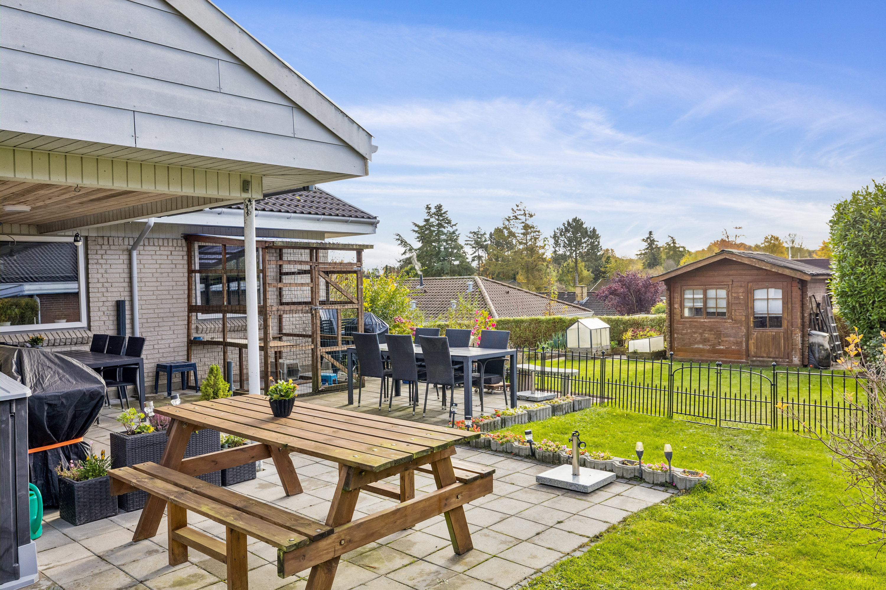 Fremhævet terrasse billede i fuldskærmstilstand. Billede af Kløvermarken 38, Skallebølle, 5492 Vissenbjerg