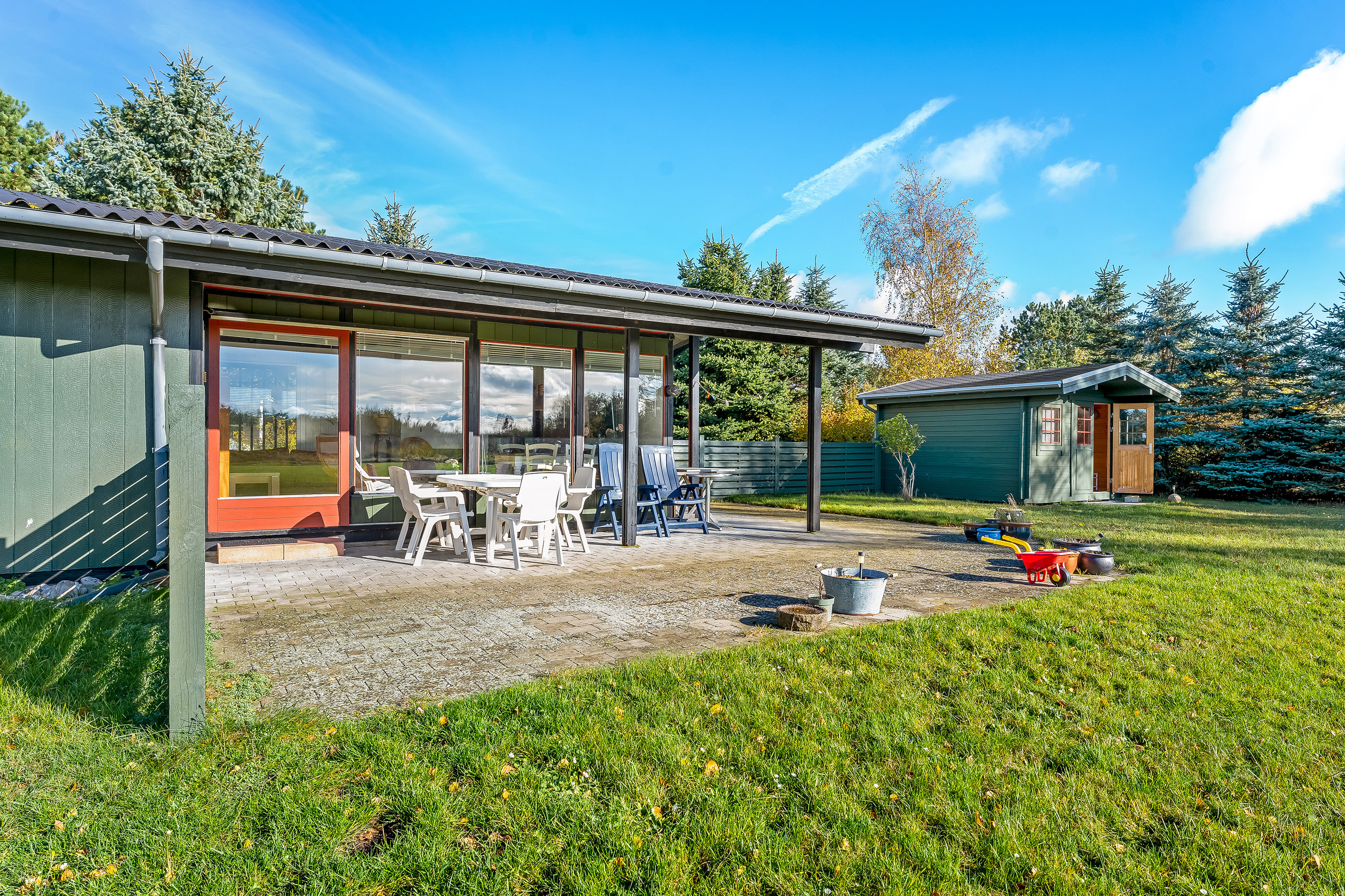 Fremhævet terrasse billede i fuldskærmstilstand. Billede af Filosofstræde 10, Hummingen, 4983 Dannemare