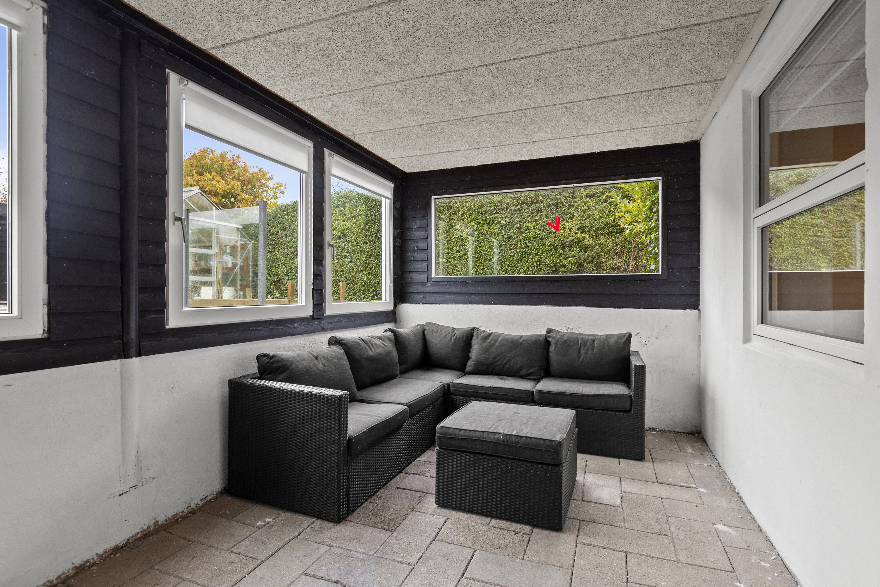 Fremhævet overdækket terrasse billede i fuldskærmstilstand. Billede af Lerchenfeldvej 47, 4400 Kalundborg
