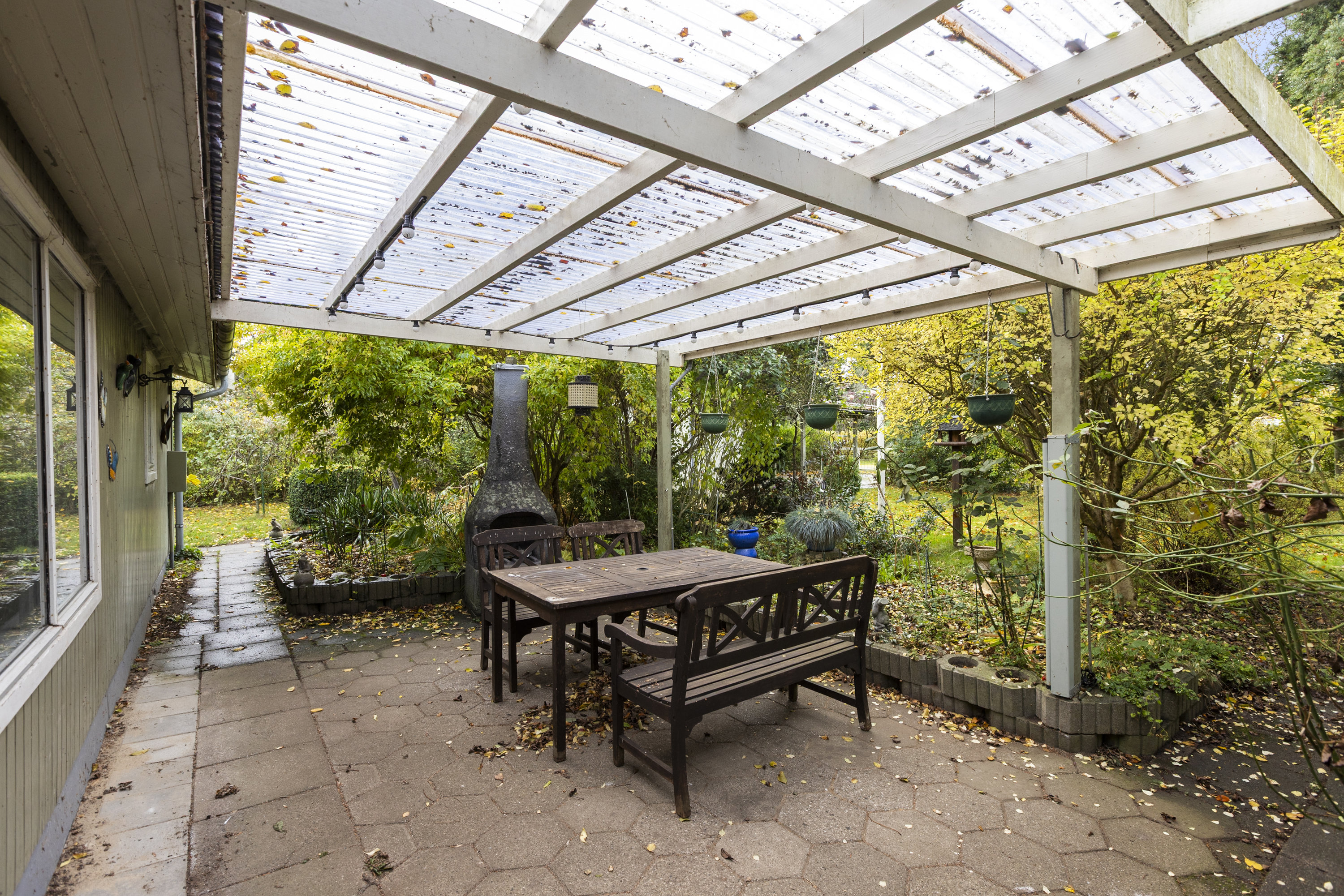 Fremhævet overdækket terrasse billede i fuldskærmstilstand. Billede af Hannesvej 8, Kaldred, 4593 Eskebjerg