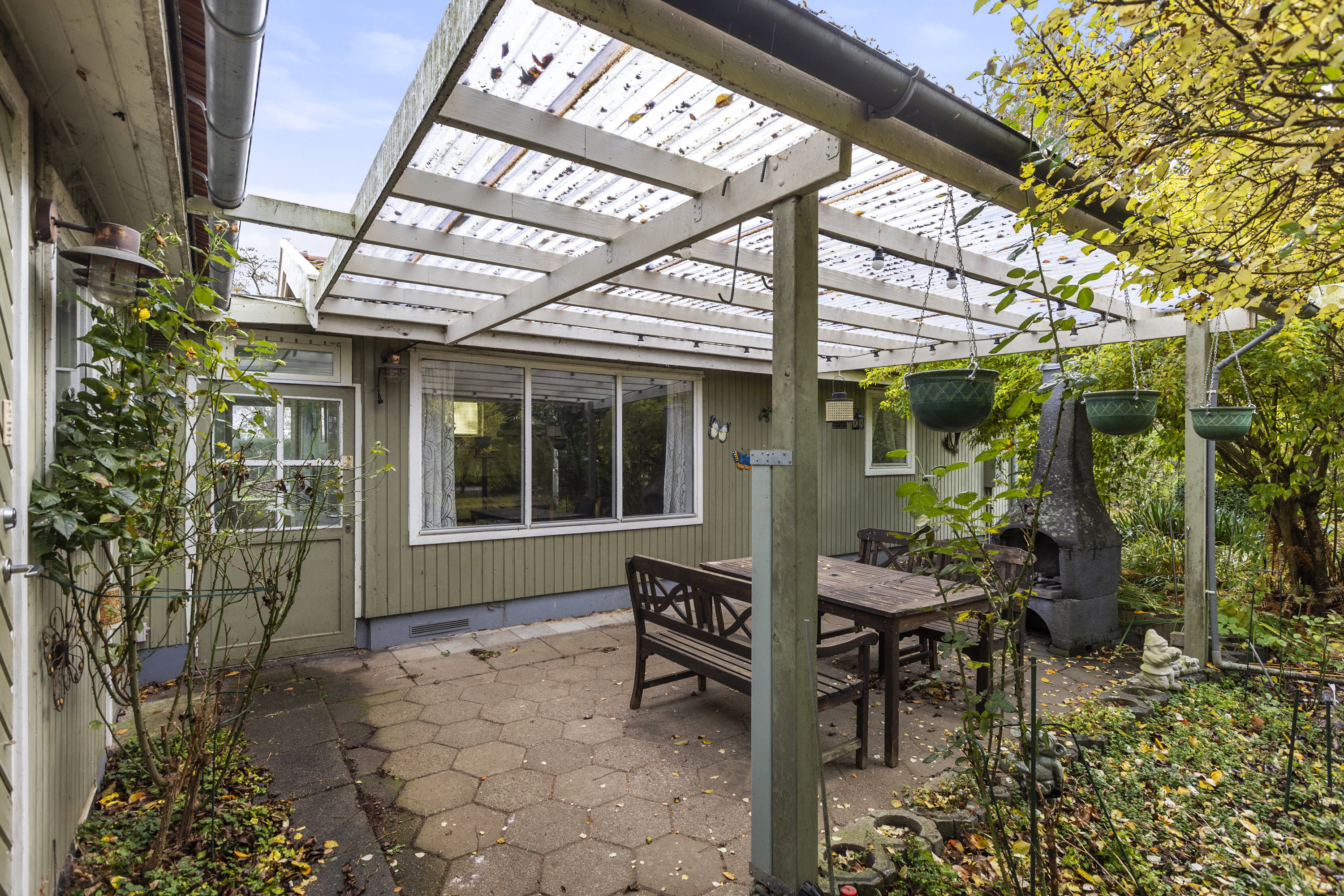 Fremhævet overdækket terrasse billede i fuldskærmstilstand. Billede af Hannesvej 8, Kaldred, 4593 Eskebjerg