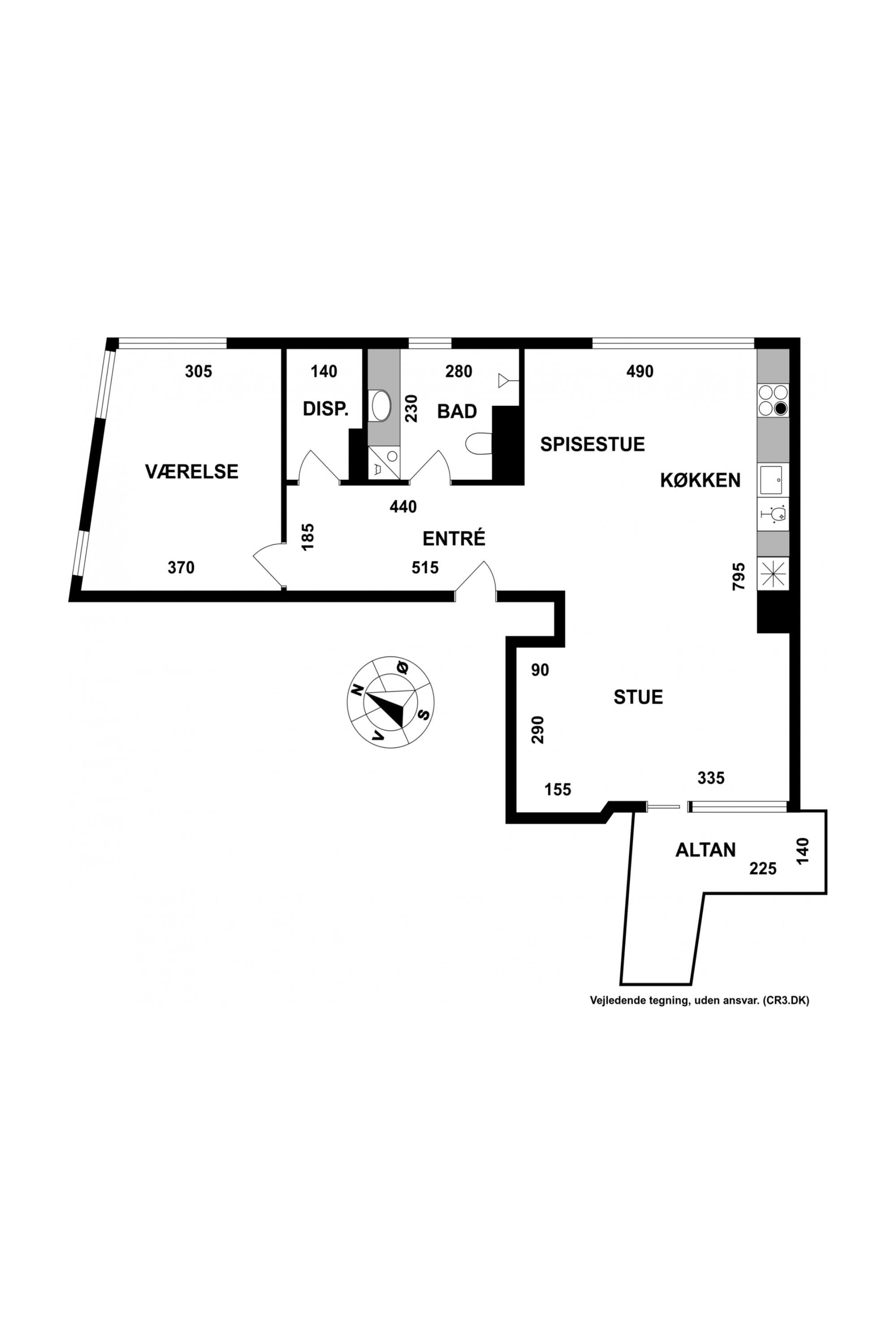 Plantegninger billede af Karin Nellemoses Vej 12, 4. tv., 2500 Valby