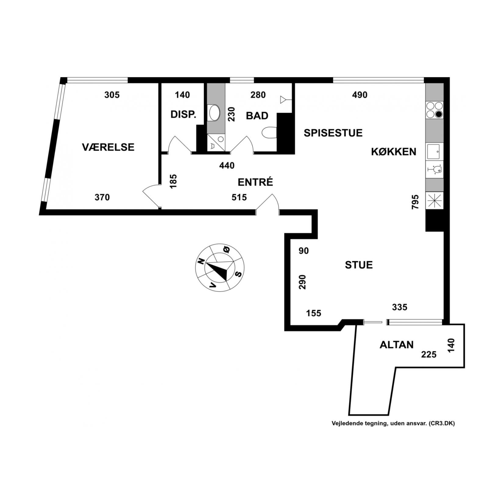 Plantegninger billede af Karin Nellemoses Vej 12, 4. tv., 2500 Valby