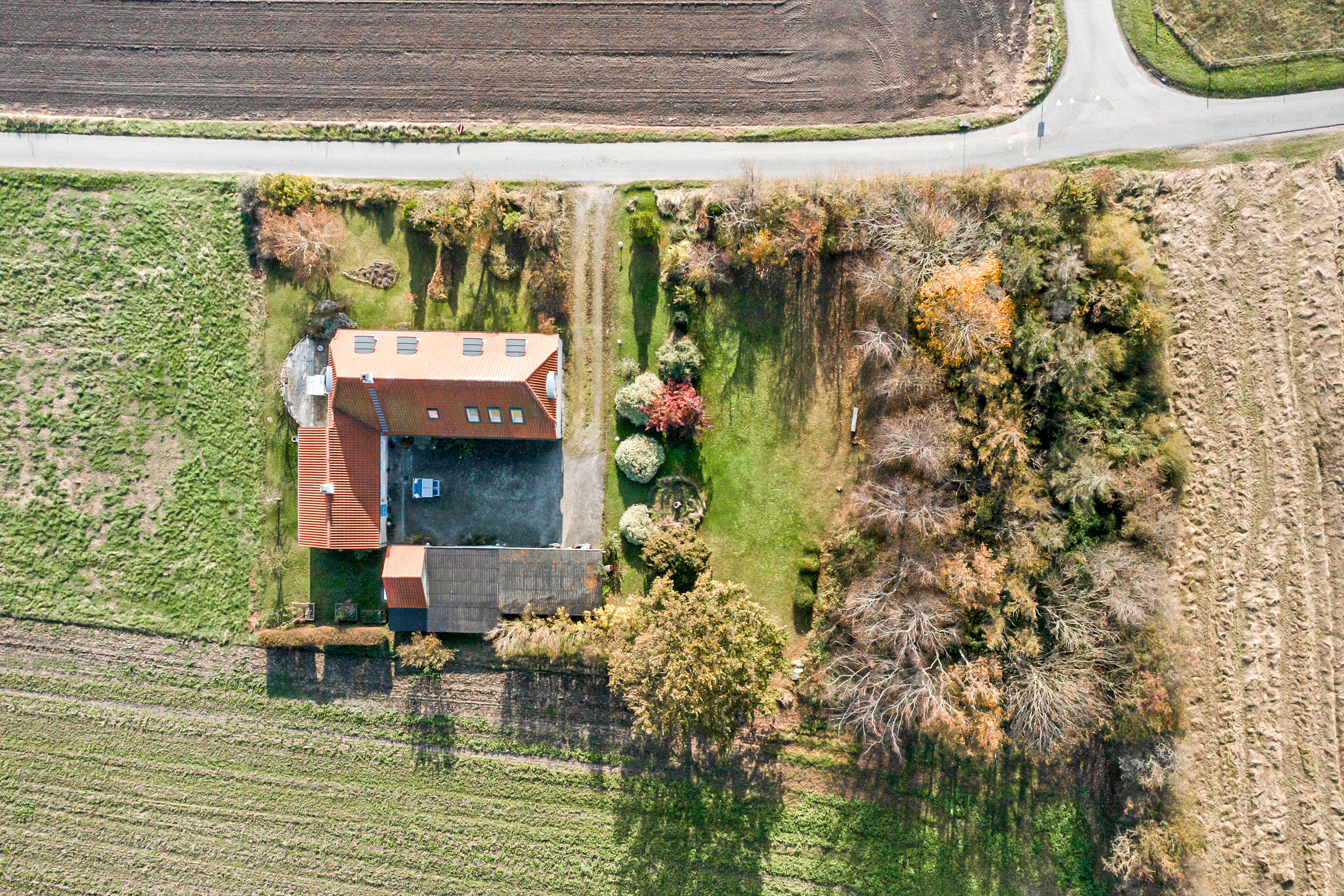 Fremhævet luftfoto billede i fuldskærmstilstand. Billede af Havsmarken 1, 5970 Ærøskøbing