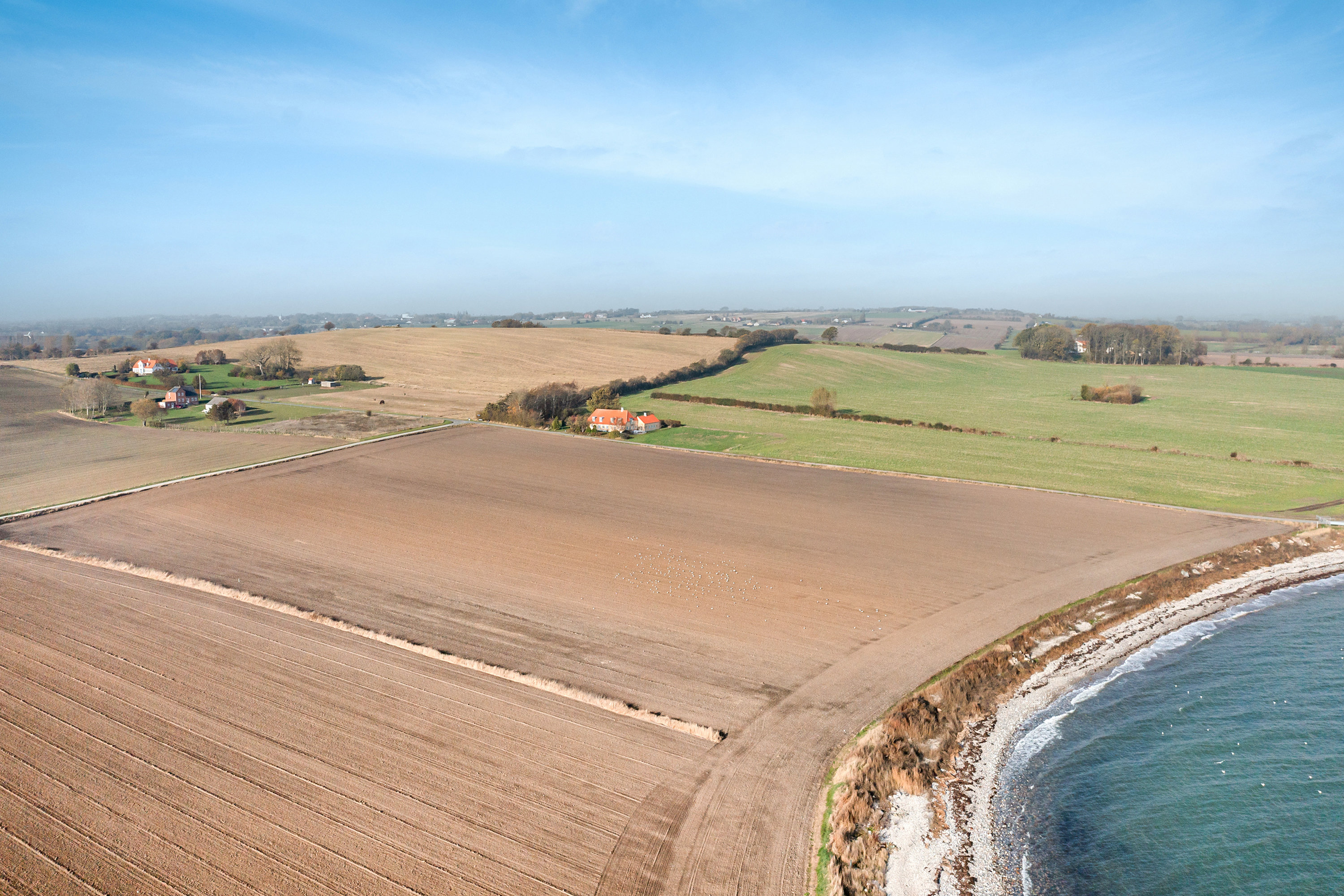Fremhævet luftfoto billede i fuldskærmstilstand. Billede af Havsmarken 1, 5970 Ærøskøbing