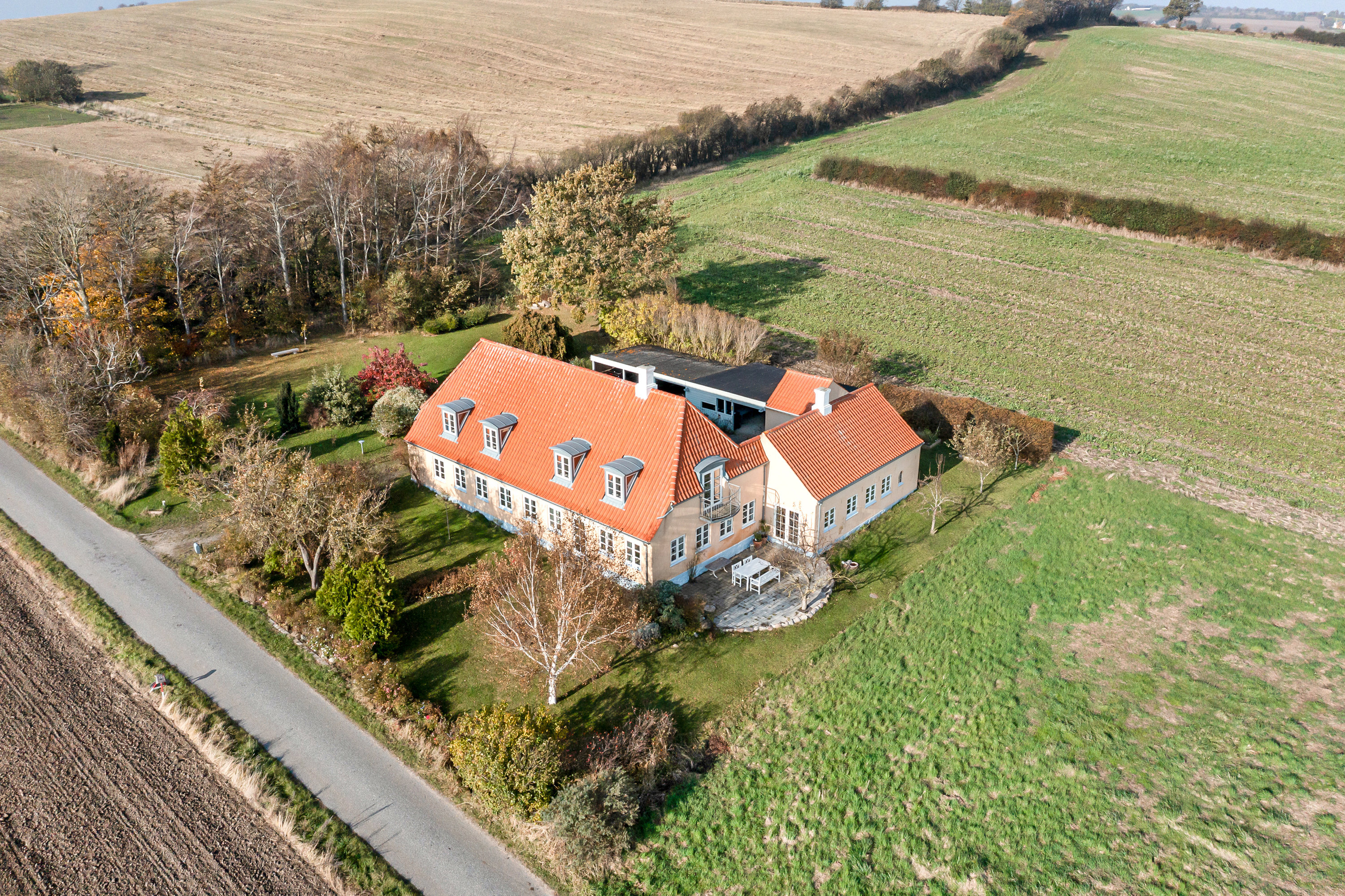 Fremhævet luftfoto billede i fuldskærmstilstand. Billede af Havsmarken 1, 5970 Ærøskøbing